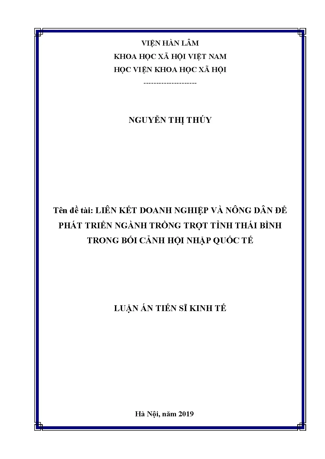 Liên kết doanh nghiệp - nông dân phát triển trồng trọt Thái Bình