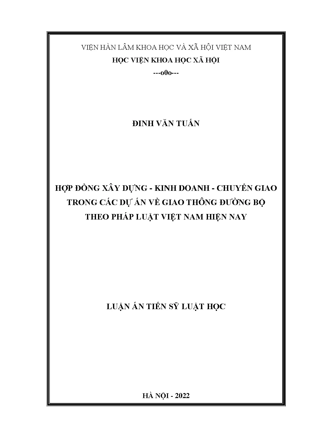 Luật Hợp đồng BOT Giao thông Đường bộ Việt Nam