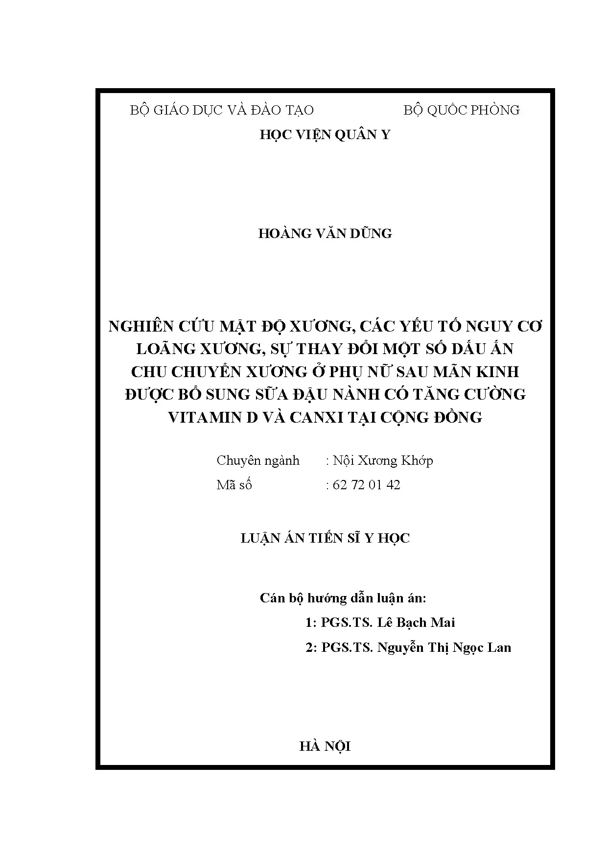 Nghiên cứu mật độ xương ở phụ nữ sau mãn kinh
