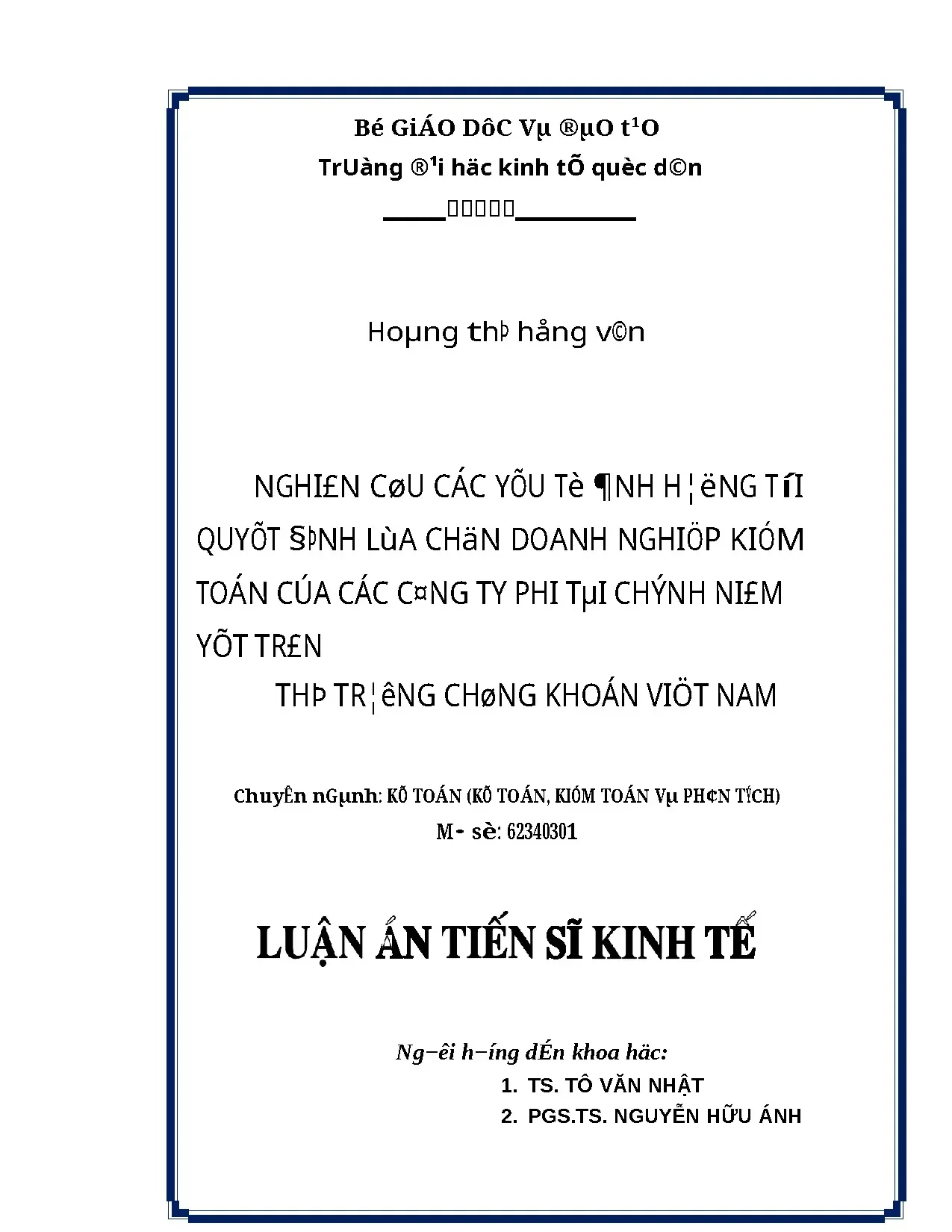 Yếu tố ảnh hưởng quyết định lựa chọn doanh nghiệp kiểm toán