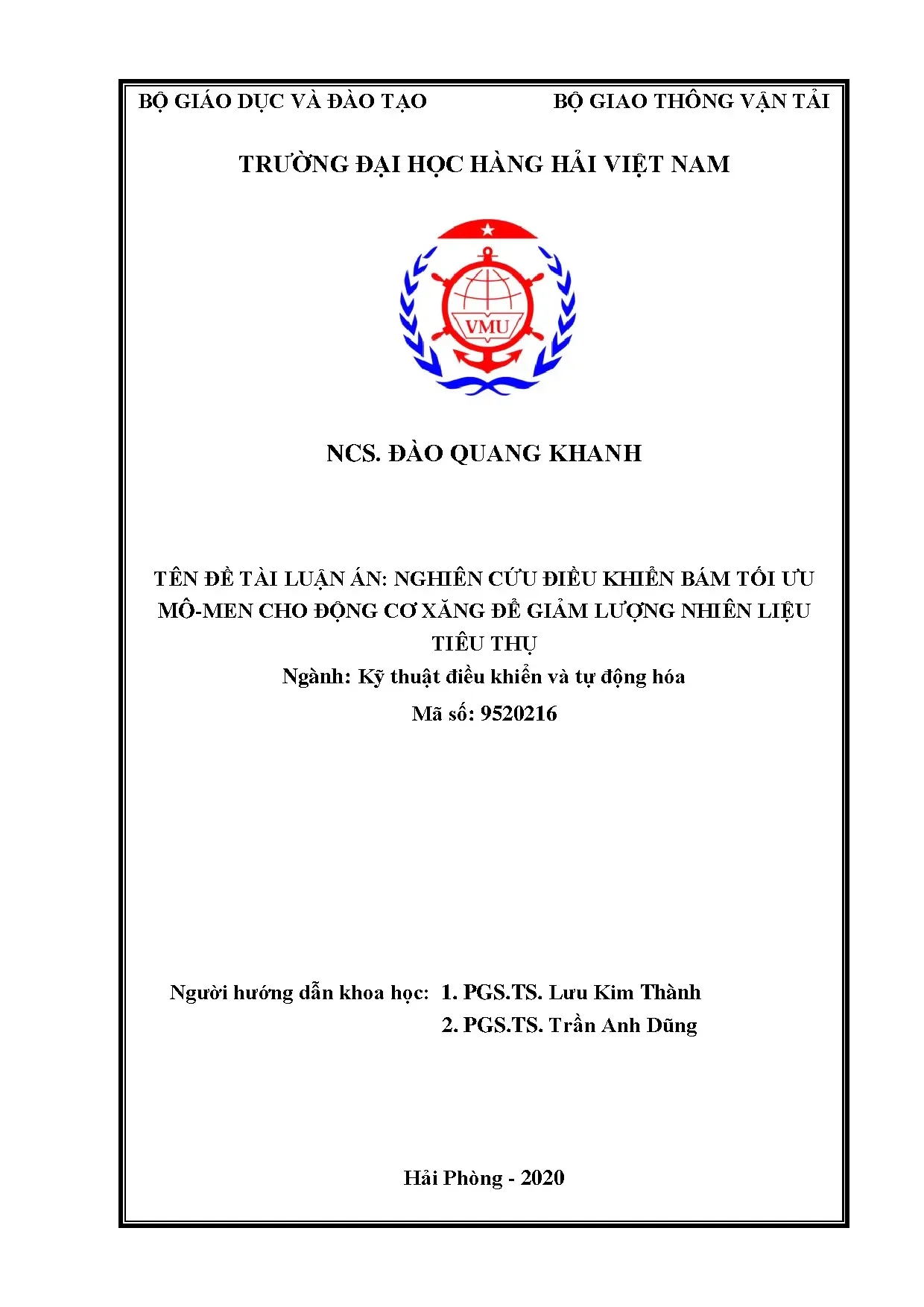 Nghiên cứu điều khiển bám tối ưu mô-men cho động cơ xăng để giảm nhiên liệu tiêu thụ