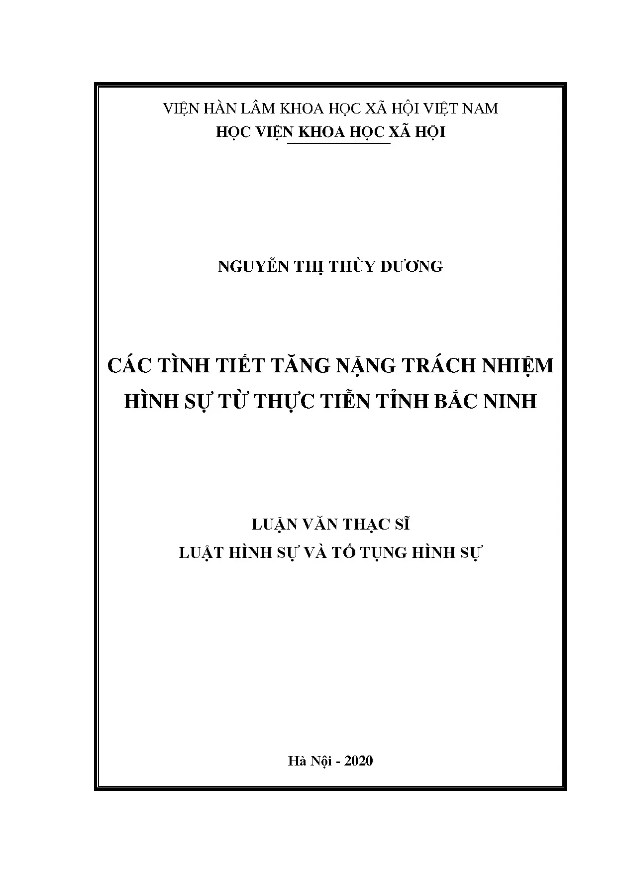 Tình tiết tăng nặng trách nhiệm hình sự: Thực tiễn Bắc Ninh