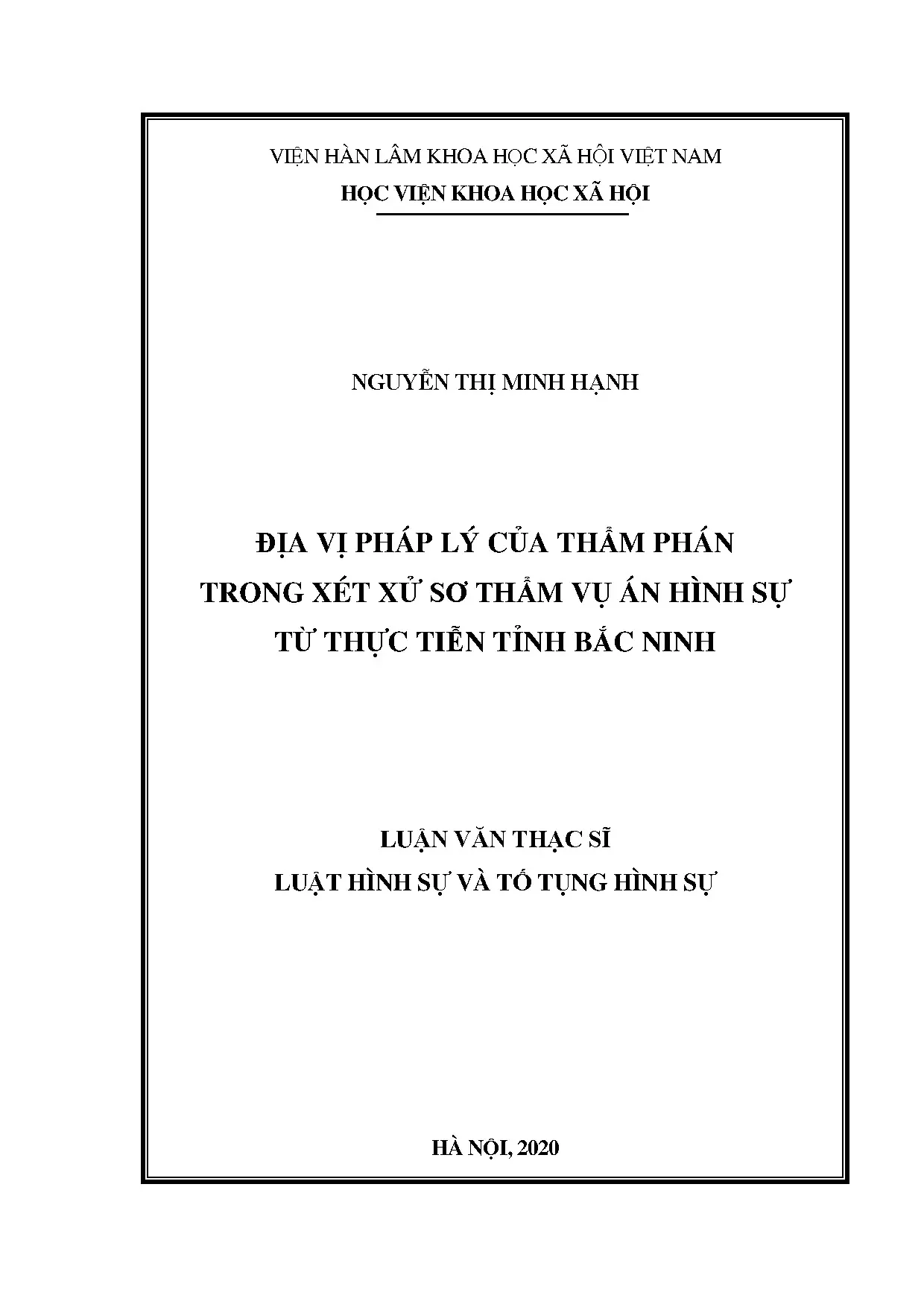 Địa vị pháp lý của Thẩm phán xét xử sơ thẩm vụ án hình sự