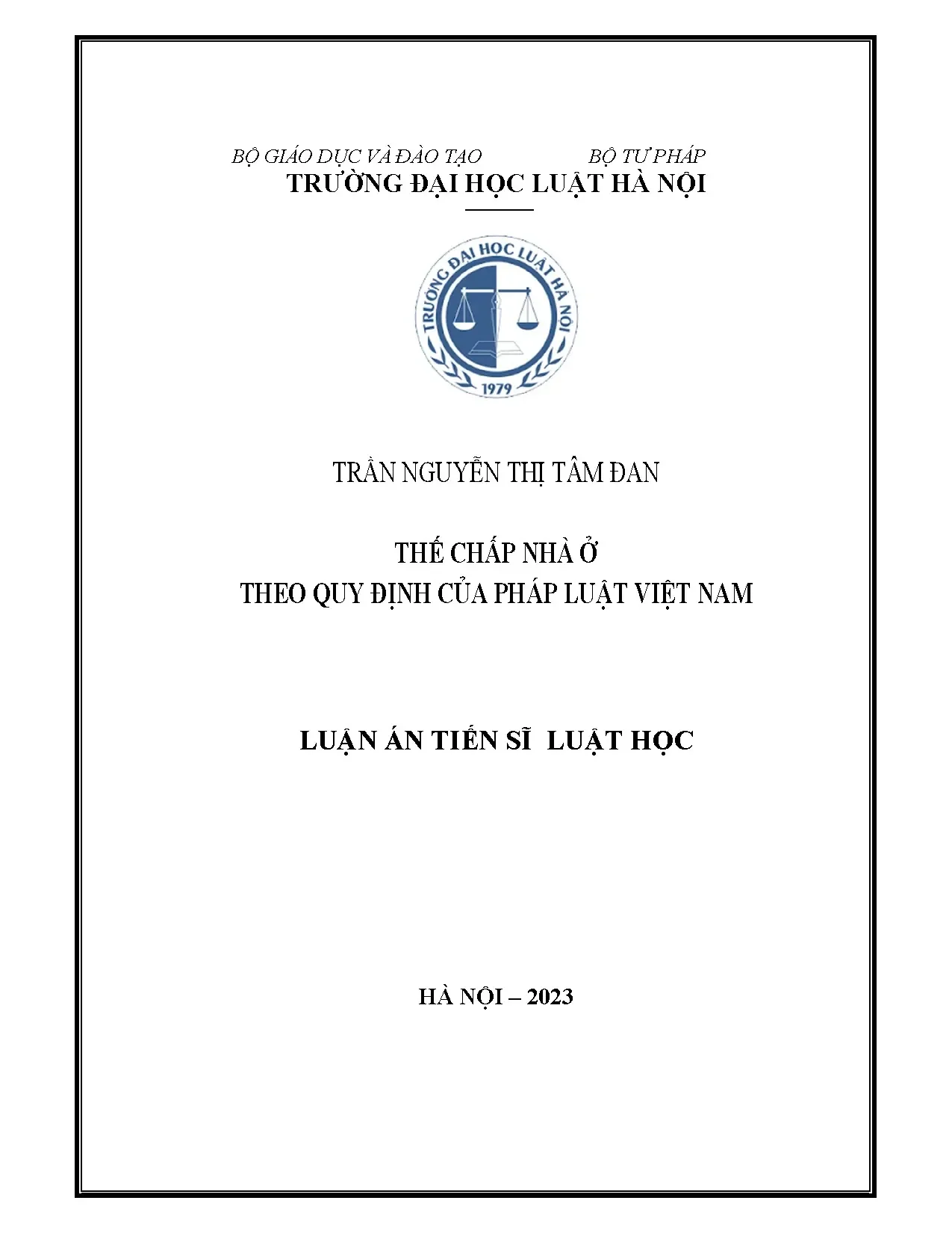 Nghiên cứu thế chấp nhà ở theo quy định pháp luật Việt Nam