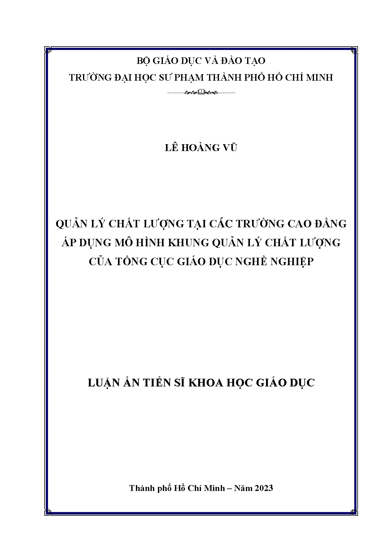 Quản lý chất lượng tại trường cao đẳng