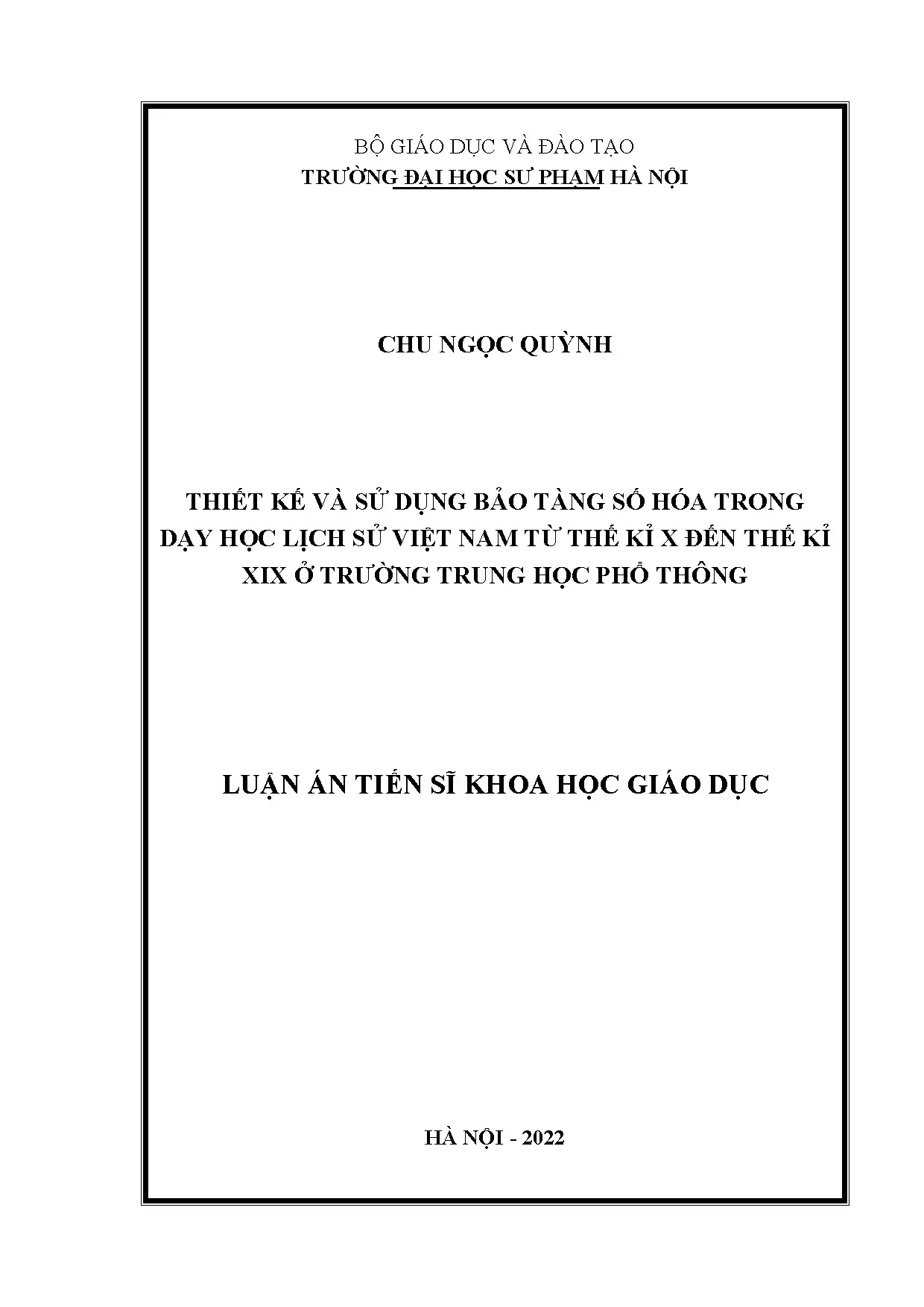 Thiết kế và sử dụng bảo tàng số hóa trong dạy học Lịch sử Việt Nam