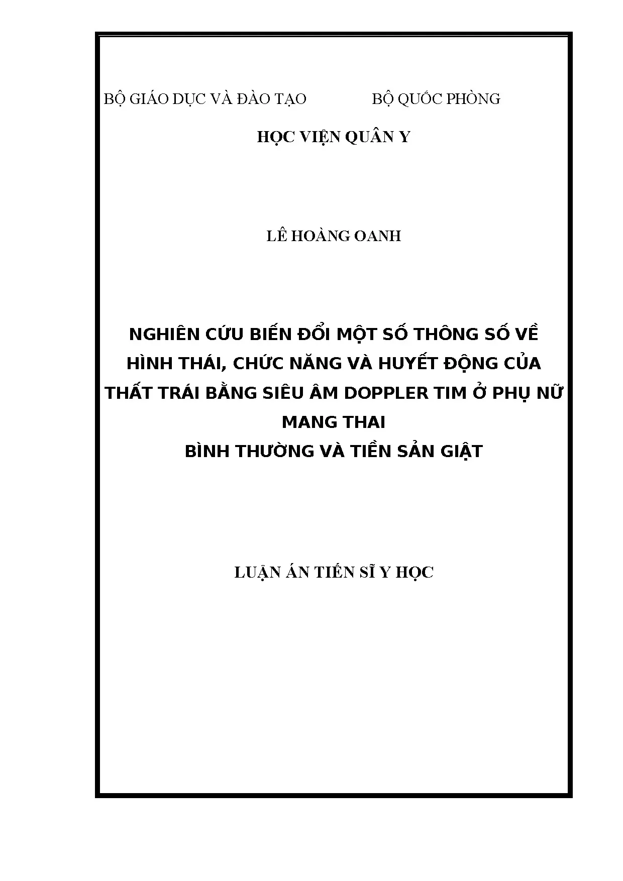 Biến đổi thông số hình thái, chức năng và huyết động tim ở phụ nữ mang thai