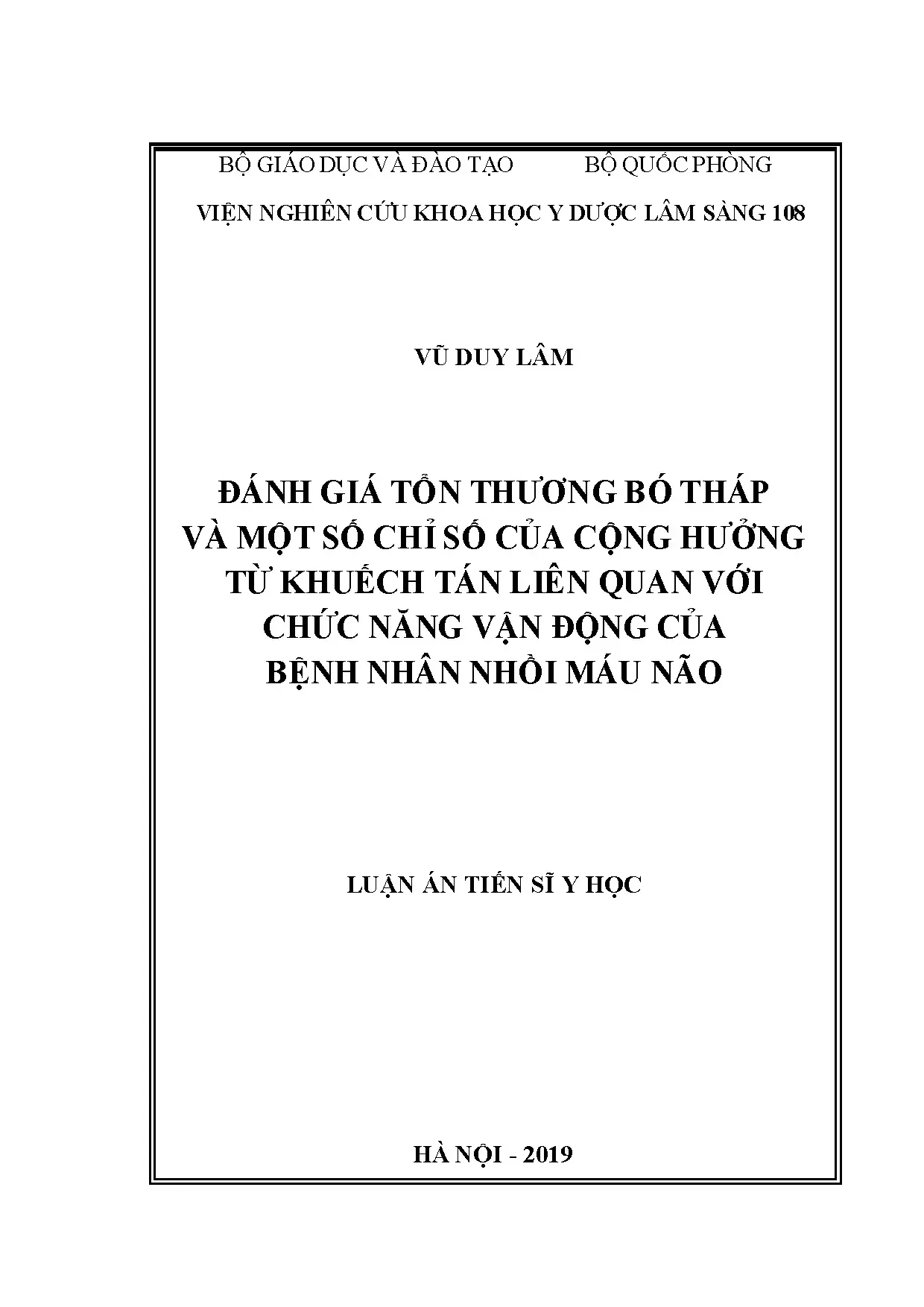 Đánh giá tổn thương bó tháp và chỉ số cộng hưởng từ khuếch tán