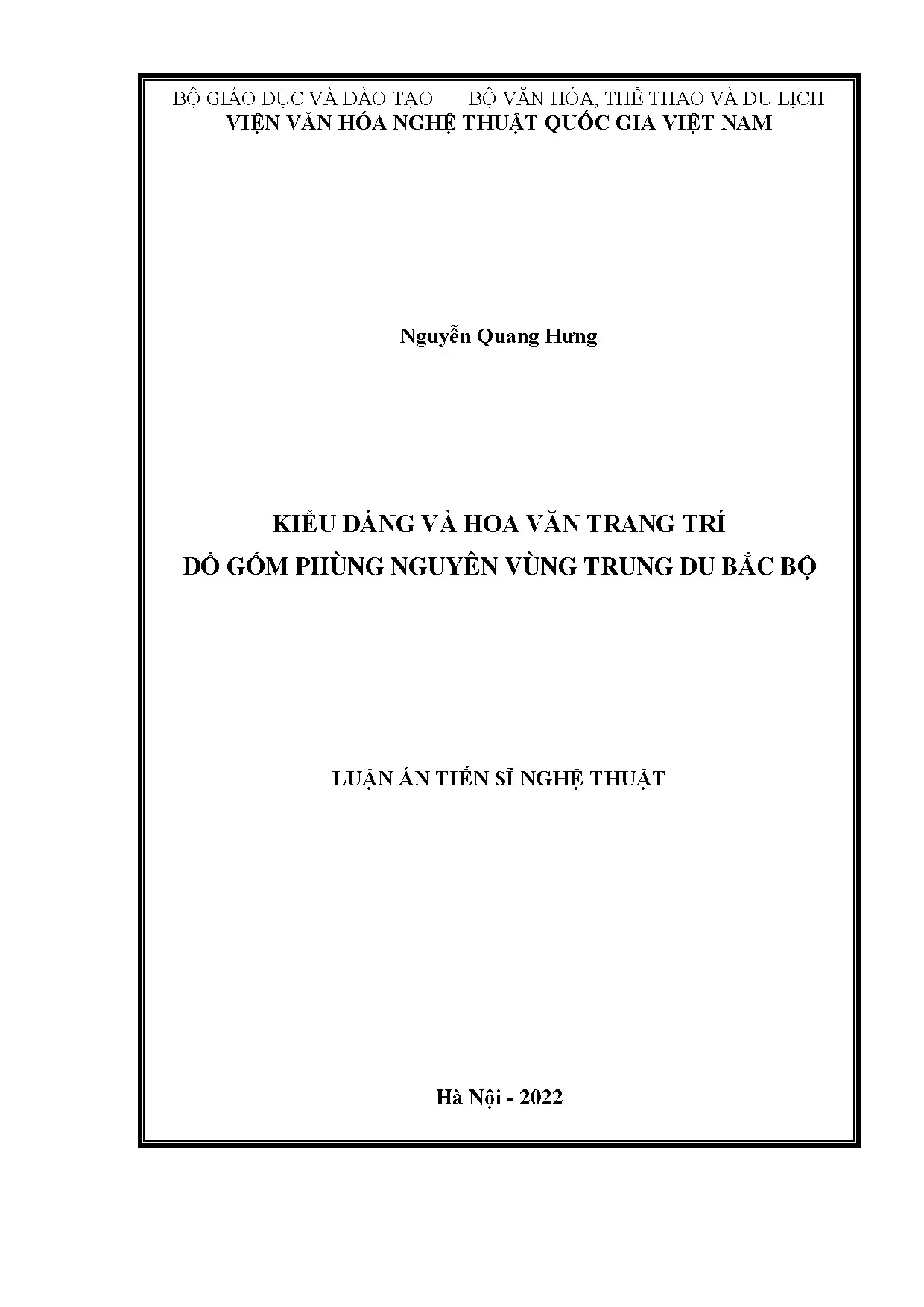 Kiểu dáng hoa văn trang trí đồ gốm Phùng Nguyên