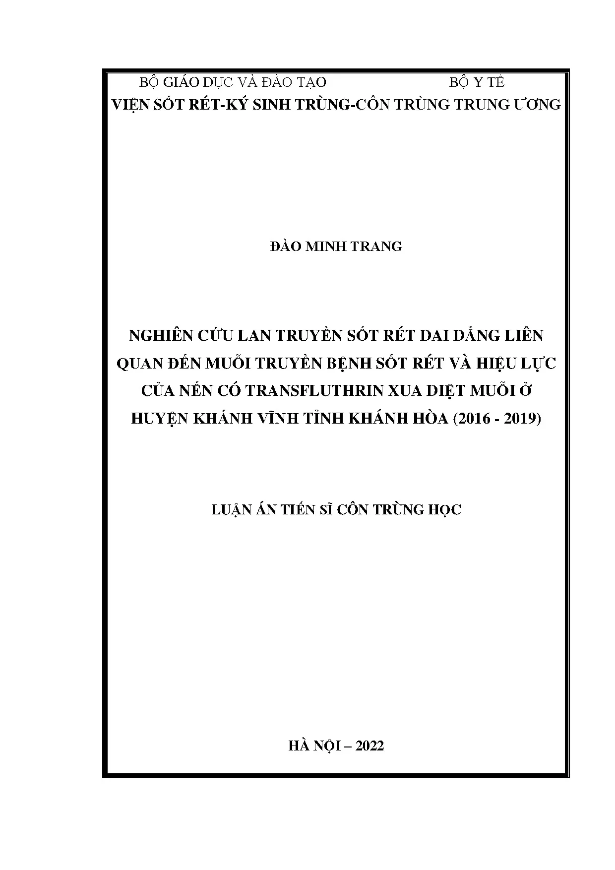 Lan truyền sốt rét dai dẳng liên quan đến muỗi truyền bệnh