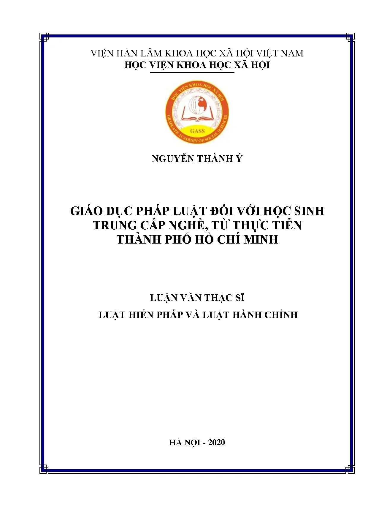 Giáo dục pháp luật học sinh trung cấp nghề TP.HCM
