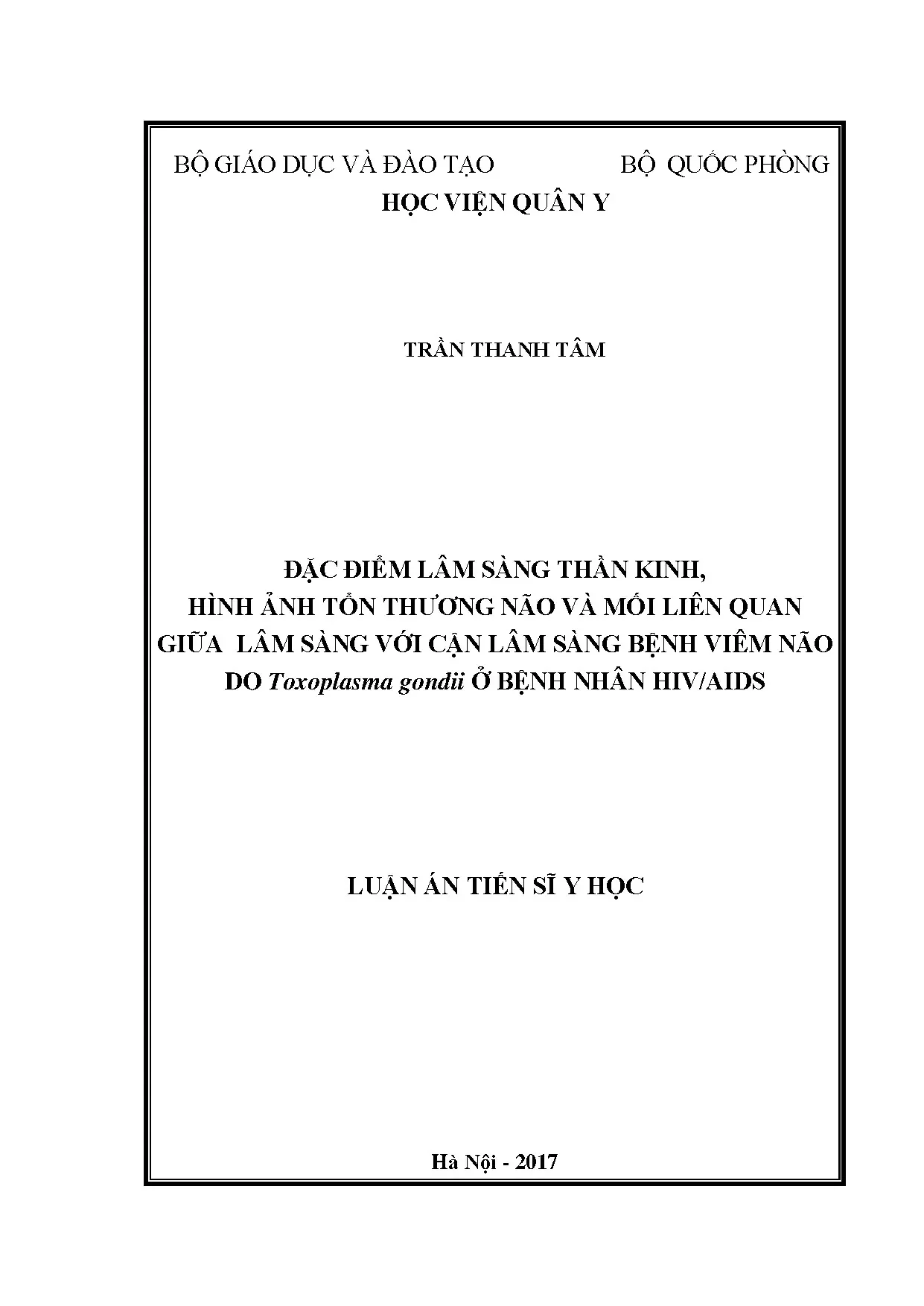 Viêm não Toxoplasma ở bệnh nhân HIV/AIDS: Lâm sàng và Hình ảnh
