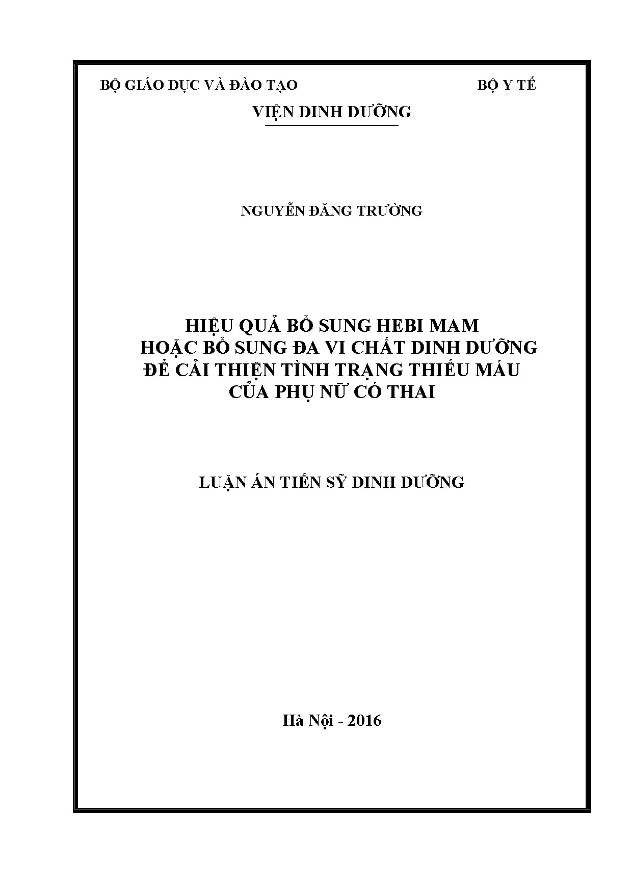 Hiệu quả bổ sung Hebi Mam hay đa vi chất cải thiện thiếu máu thai kỳ