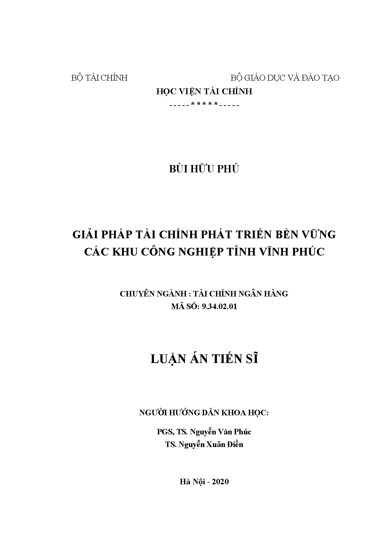 Giải pháp tài chính phát triển bền vững khu công nghiệp Vĩnh Phúc