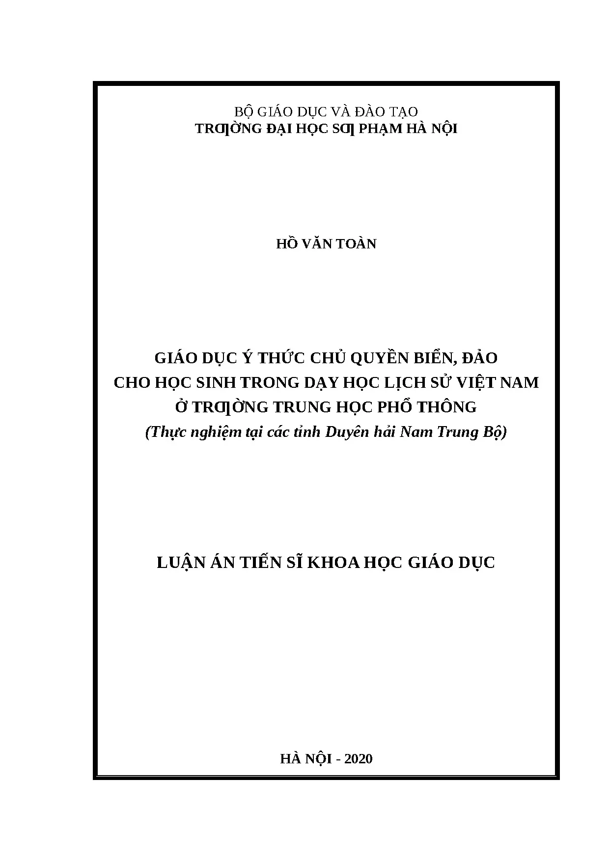 Giáo dục chủ quyền biển đảo cho học sinh THPT