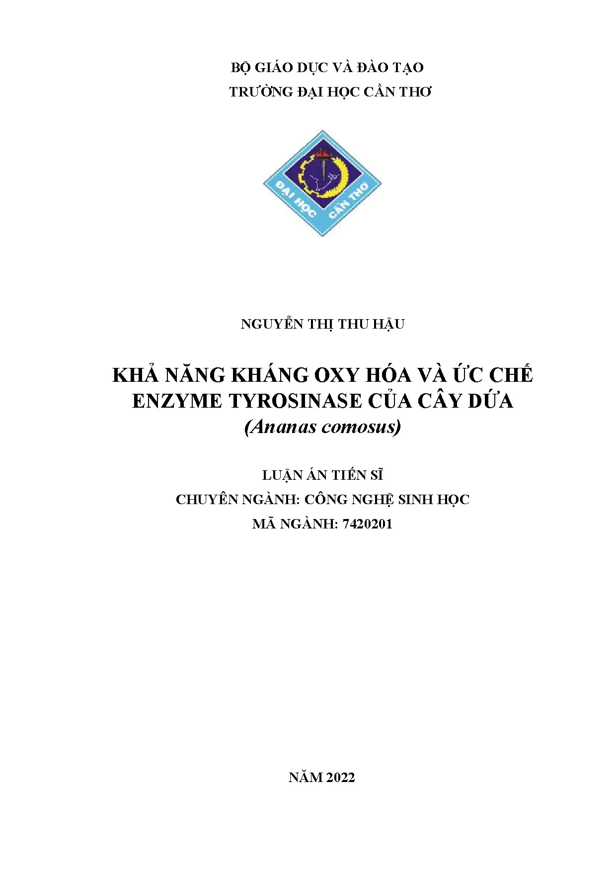 Khả năng kháng oxy hóa & ức chế tyrosinase của cây dứa