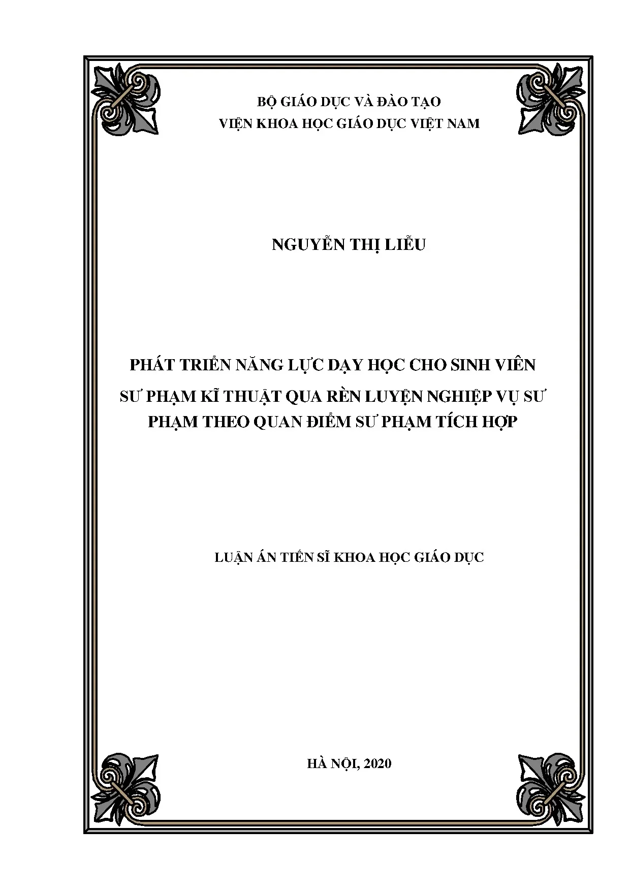 Phát triển năng lực dạy học sinh viên sư phạm kỹ thuật theo sư phạm tích hợp