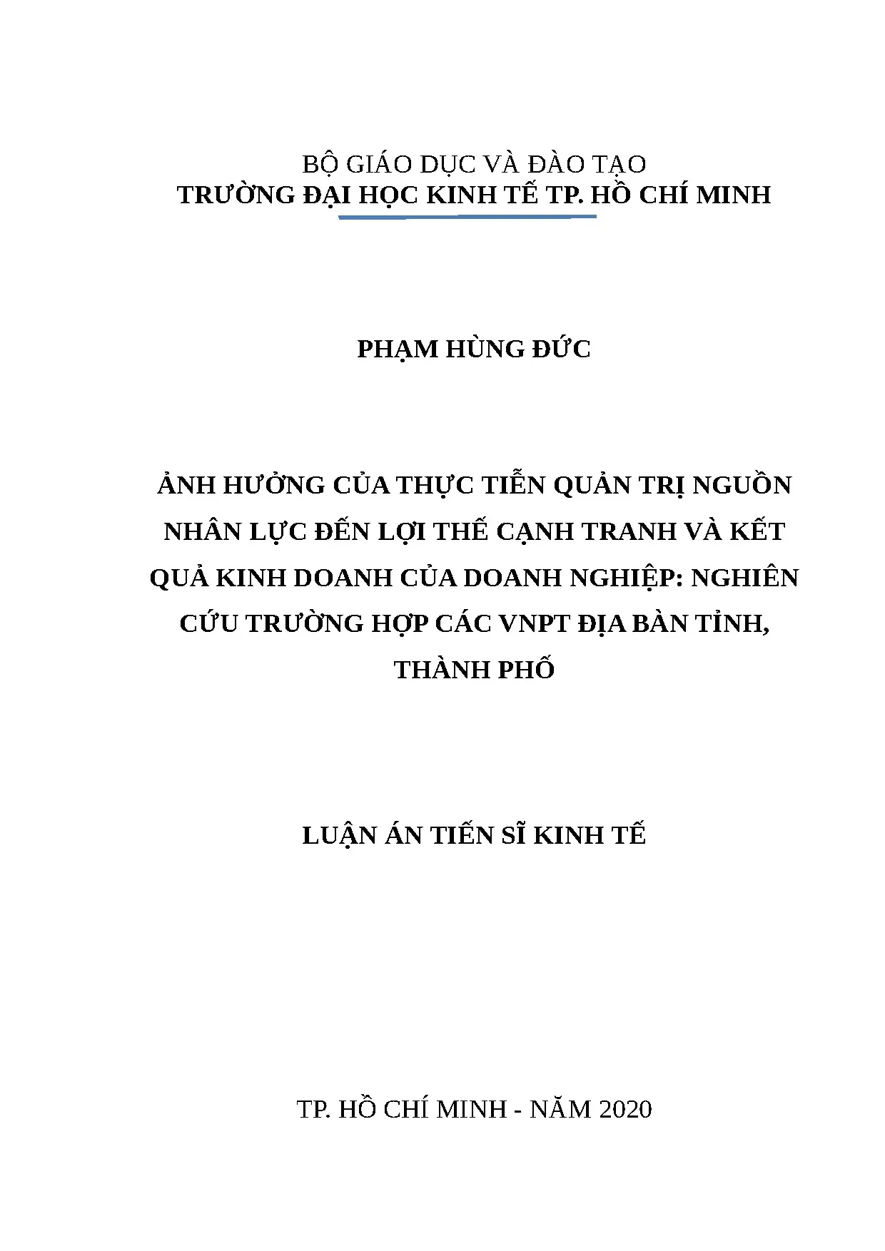 Ảnh hưởng quản trị nhân lực đến lợi thế cạnh tranh và kết quả kinh doanh