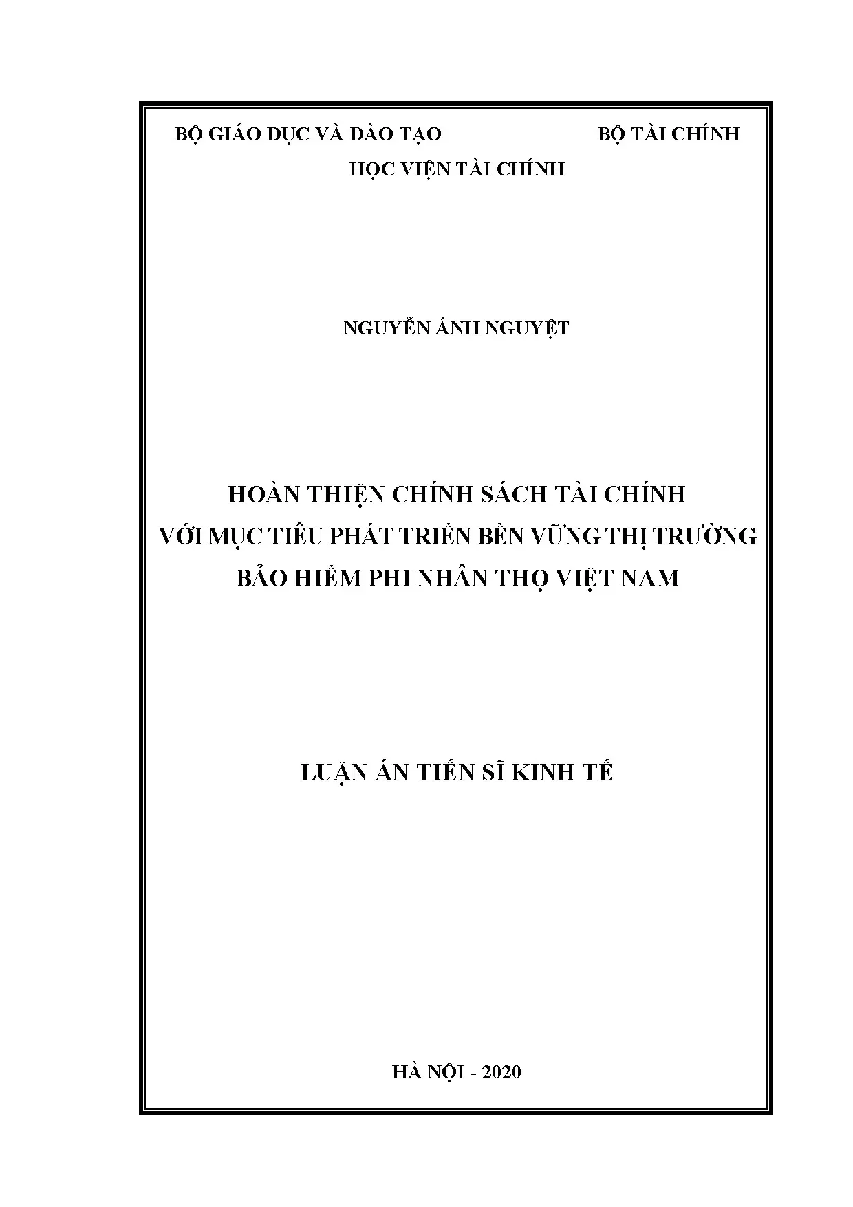 Hoàn thiện chính sách tài chính cho thị trường bảo hiểm phi nhân thọ
