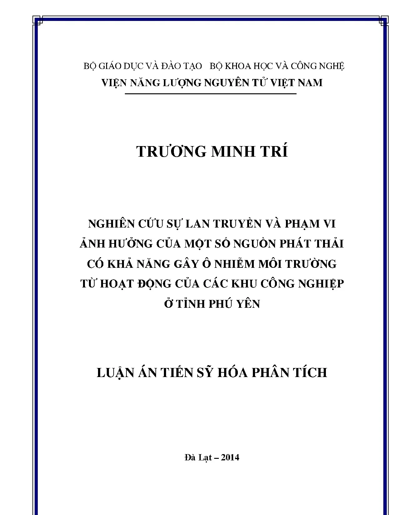 Nghiên cứu ô nhiễm KCN Phú Yên: Lan truyền và ảnh hưởng