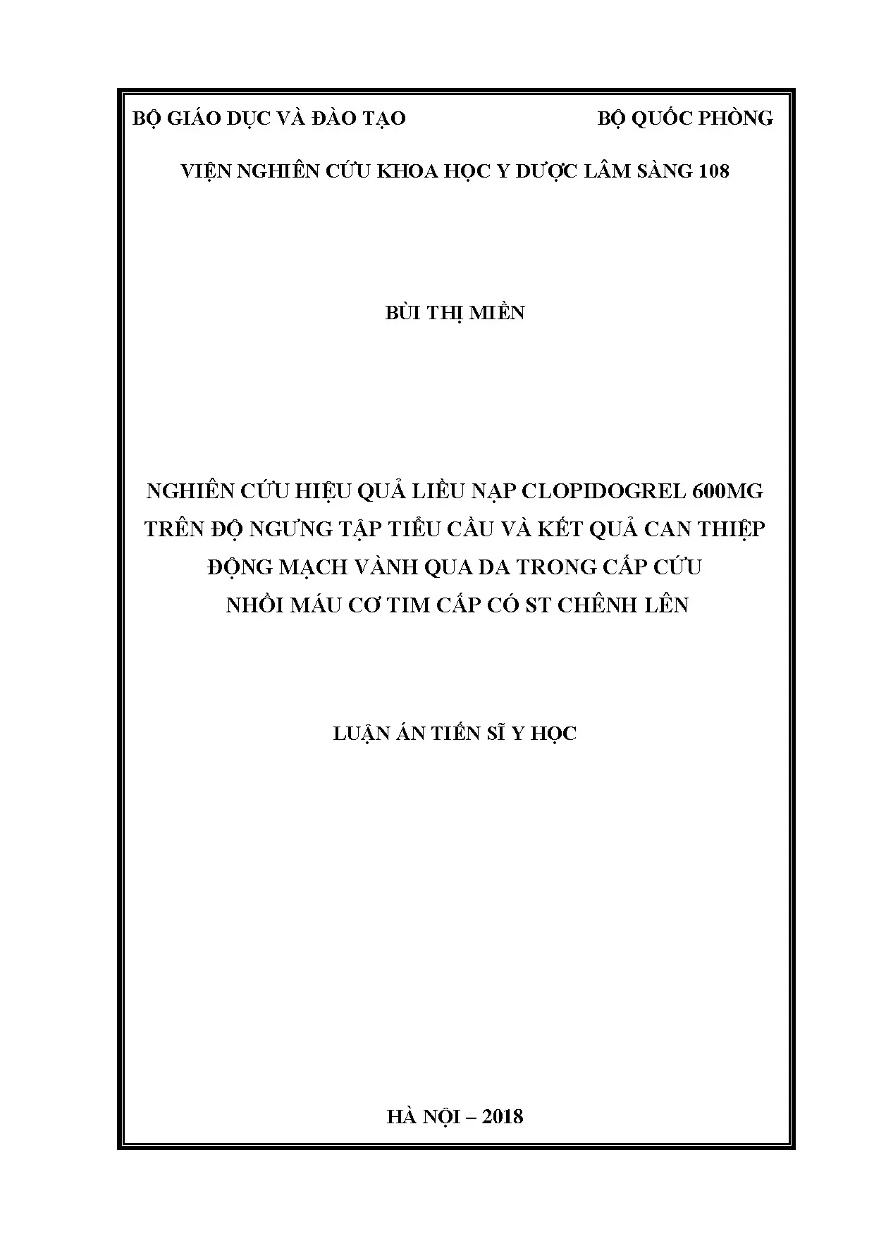 Clopidogrel 600mg và nhồi máu cơ tim: Hiệu quả