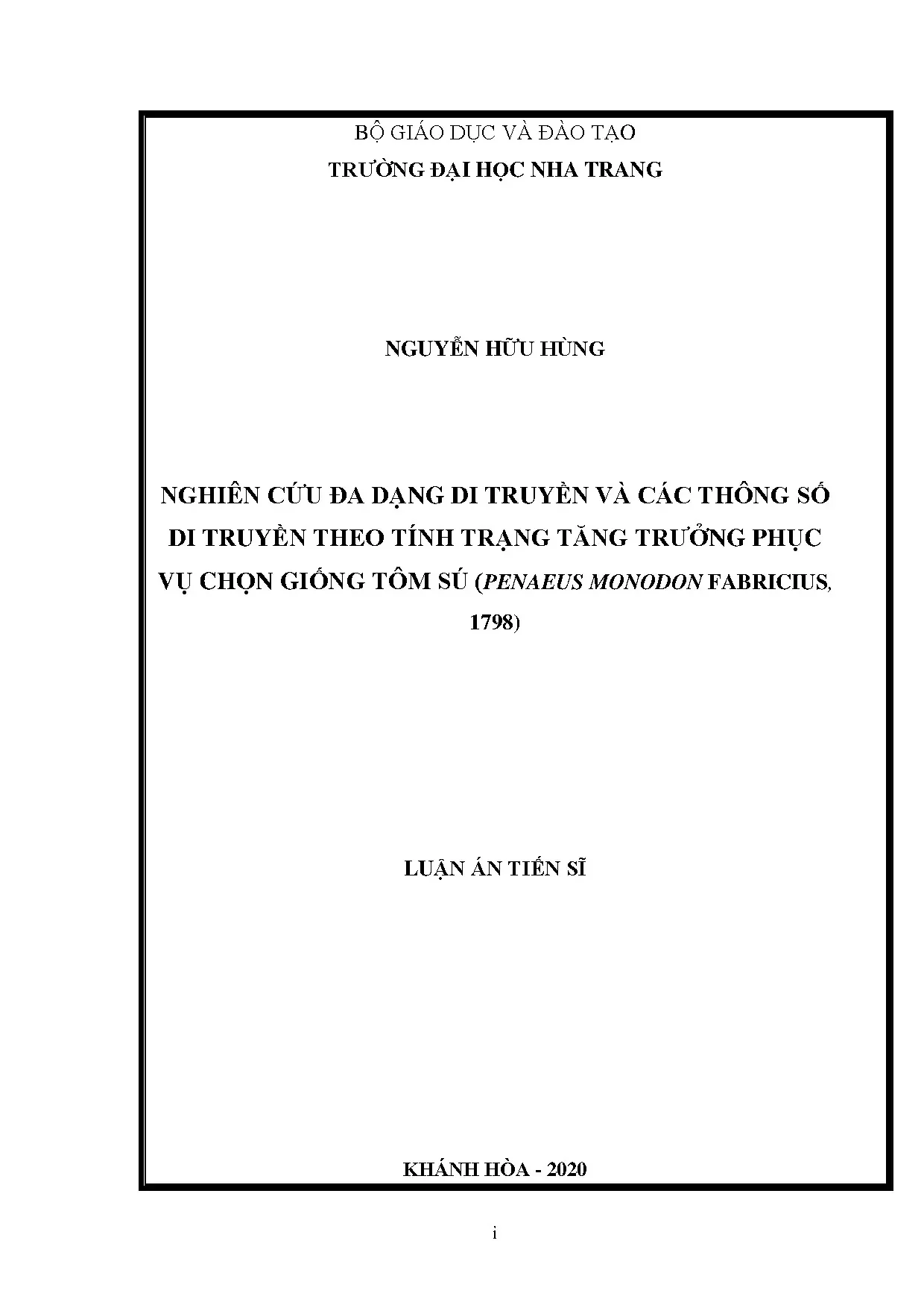 Đa dạng di truyền tôm sú phục vụ chọn giống hiệu quả