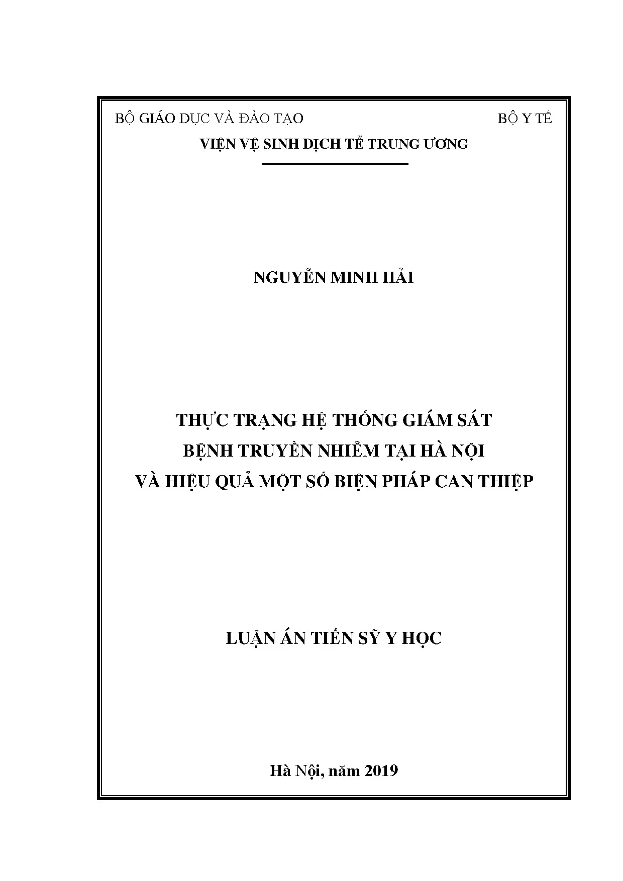 Giám sát bệnh truyền nhiễm Hà Nội & hiệu quả can thiệp