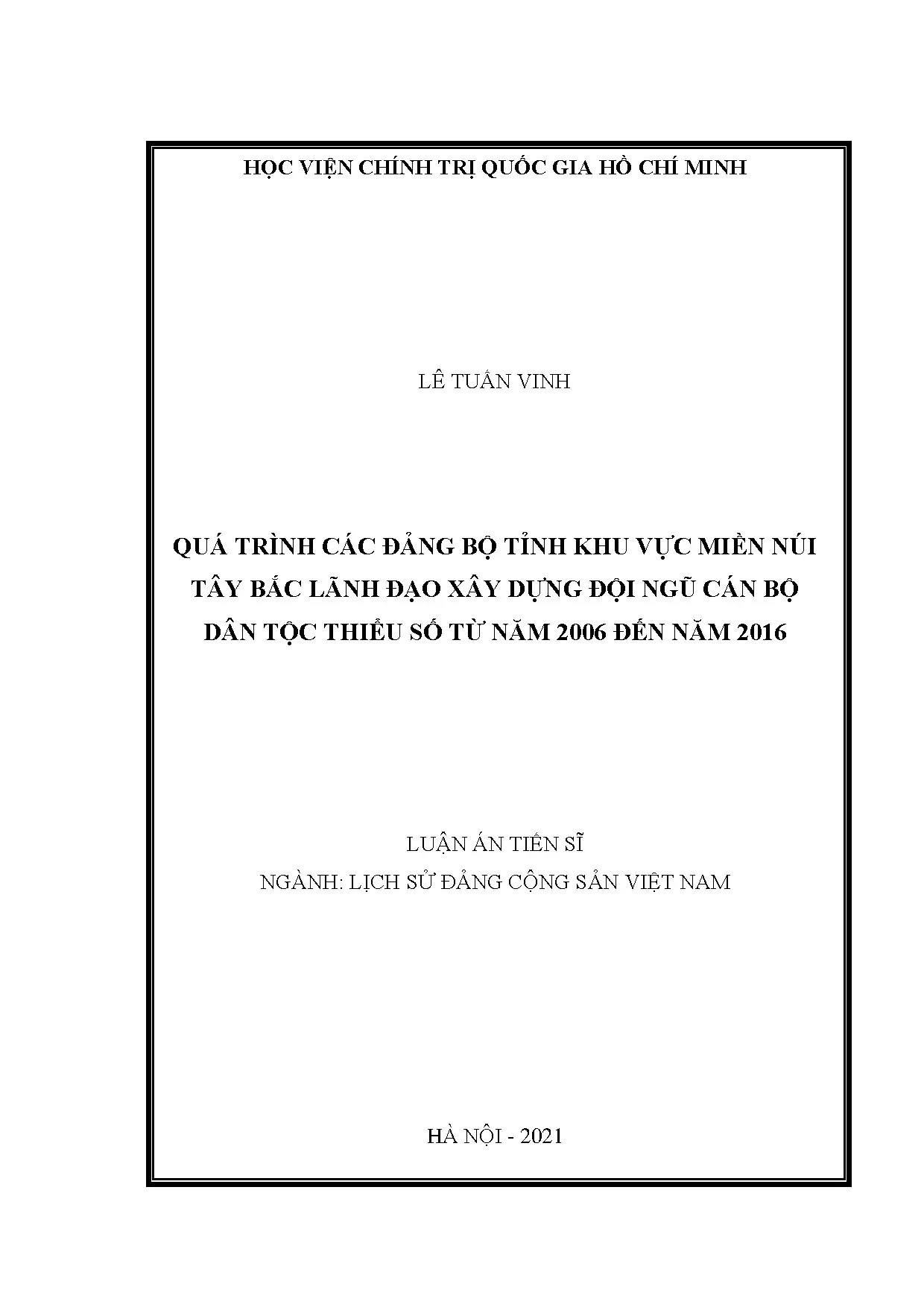 Xây dựng đội ngũ cán bộ dân tộc thiểu số Tây Bắc