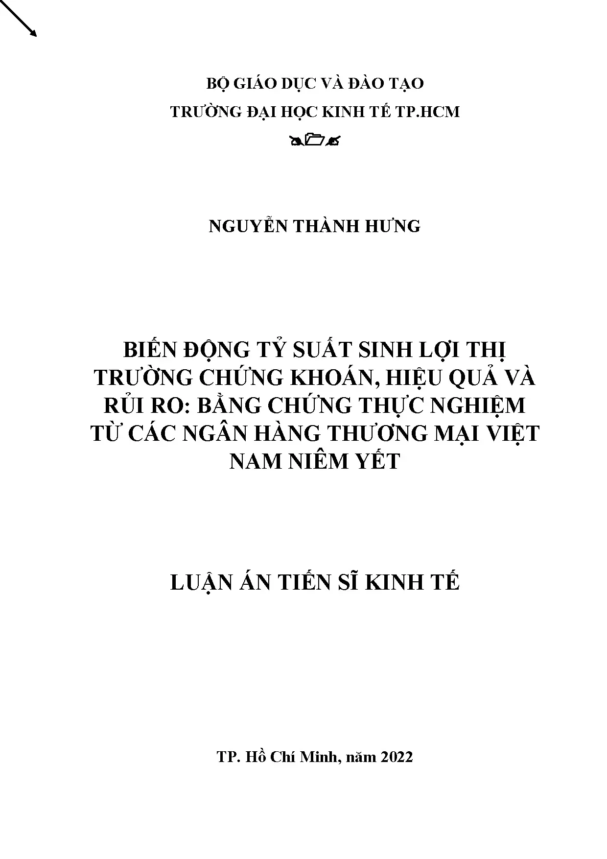 Biến động tỷ suất sinh lợi và rủi ro ngân hàng Việt Nam