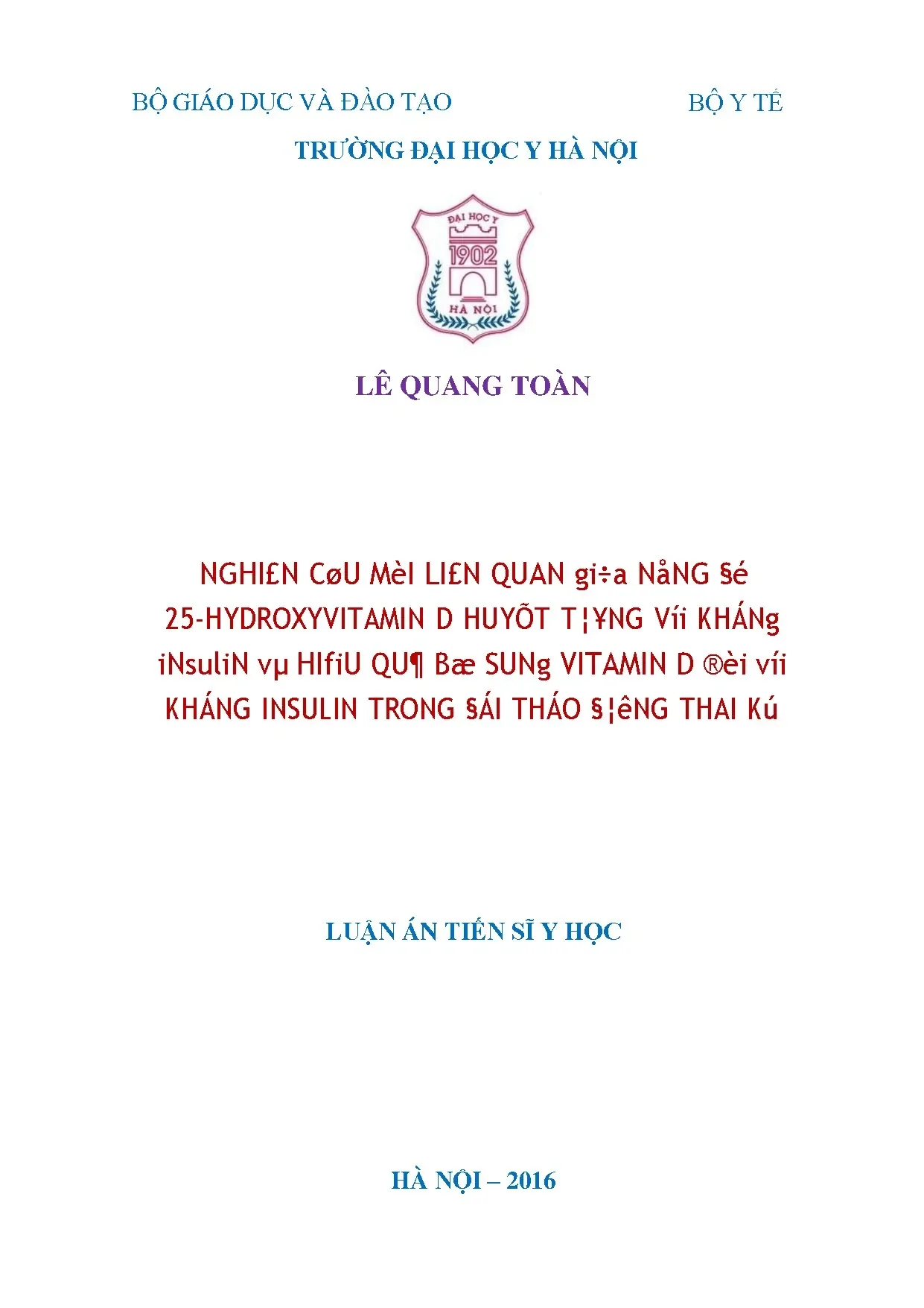Nghiên cứu nồng độ 25(OH)D và kháng insulin trong ĐTĐ thai kỳ