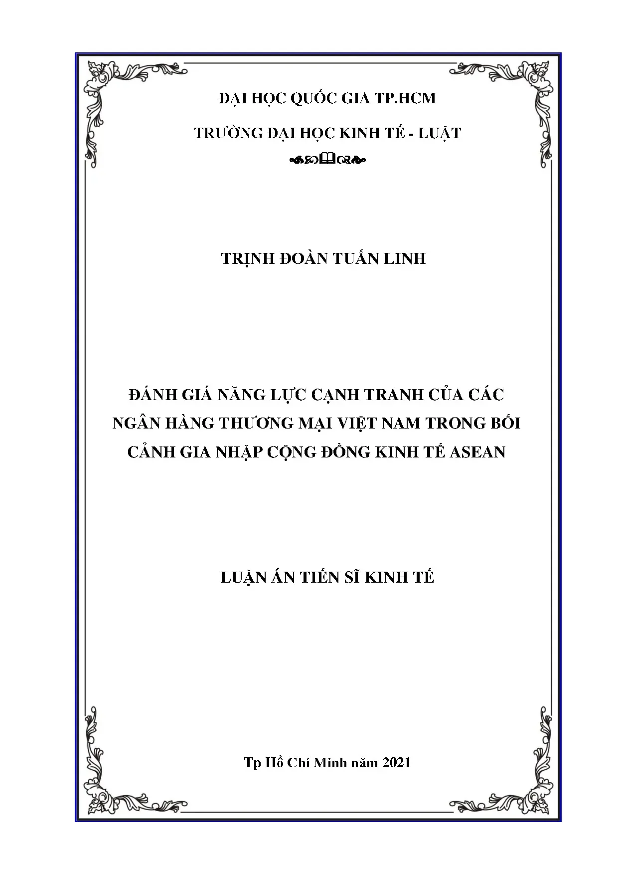 Đánh giá năng lực cạnh tranh ngân hàng thương mại Việt Nam trong AEC