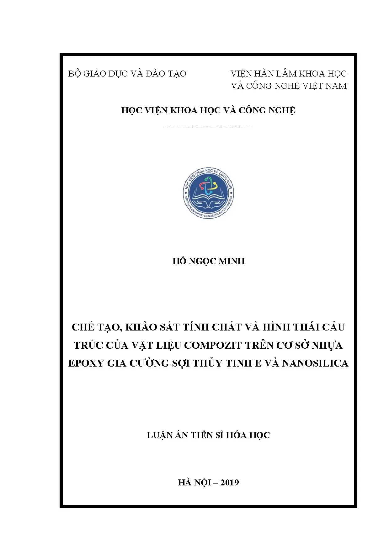 Chế tạo khảo sát tính chất và hình thái cấu trúc vật liệu compozit