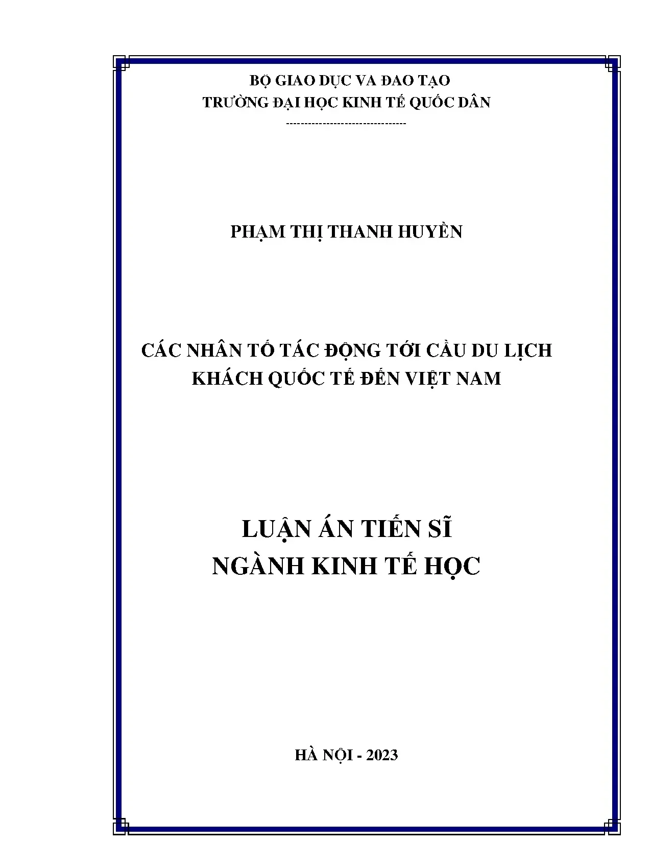 Yếu tố tác động đến cầu du lịch quốc tế đến Việt Nam