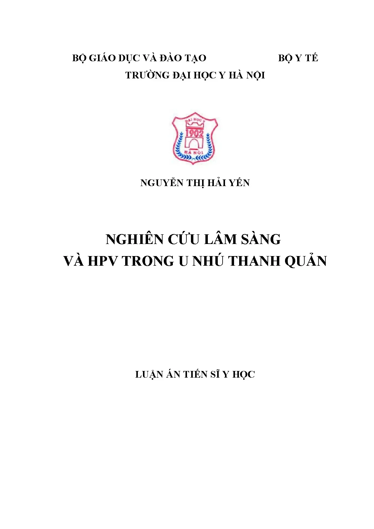 Nghiên cứu lâm sàng và HPV trong u nhú thanh quản