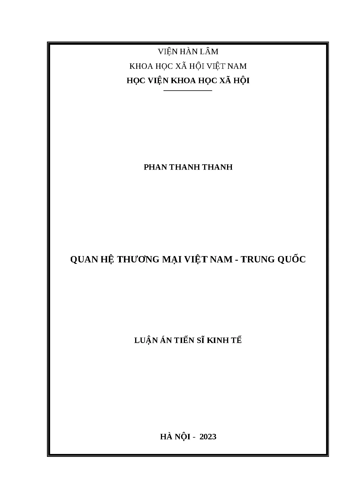 Quan hệ thương mại Việt Nam - Trung Quốc: Phân tích và giải pháp