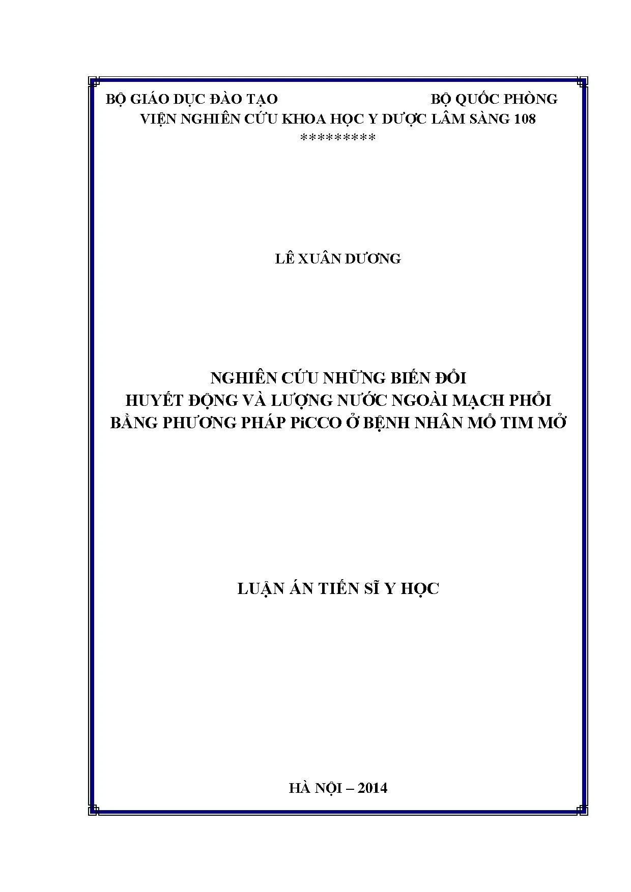 Biến đổi huyết động và nước ngoài mạch phổi bằng PiCCO ở bệnh nhân mổ tim