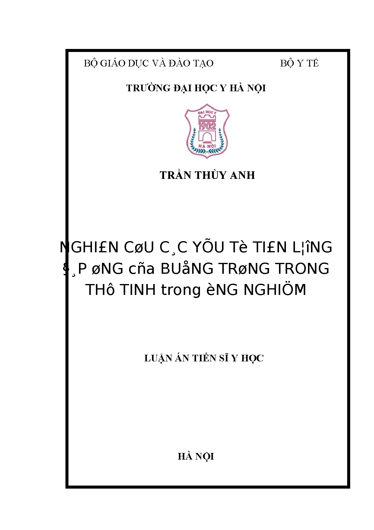 Nghiên cứu yếu tố tiên lượng đáp ứng buồng trứng trong thụ tinh ống nghiệm