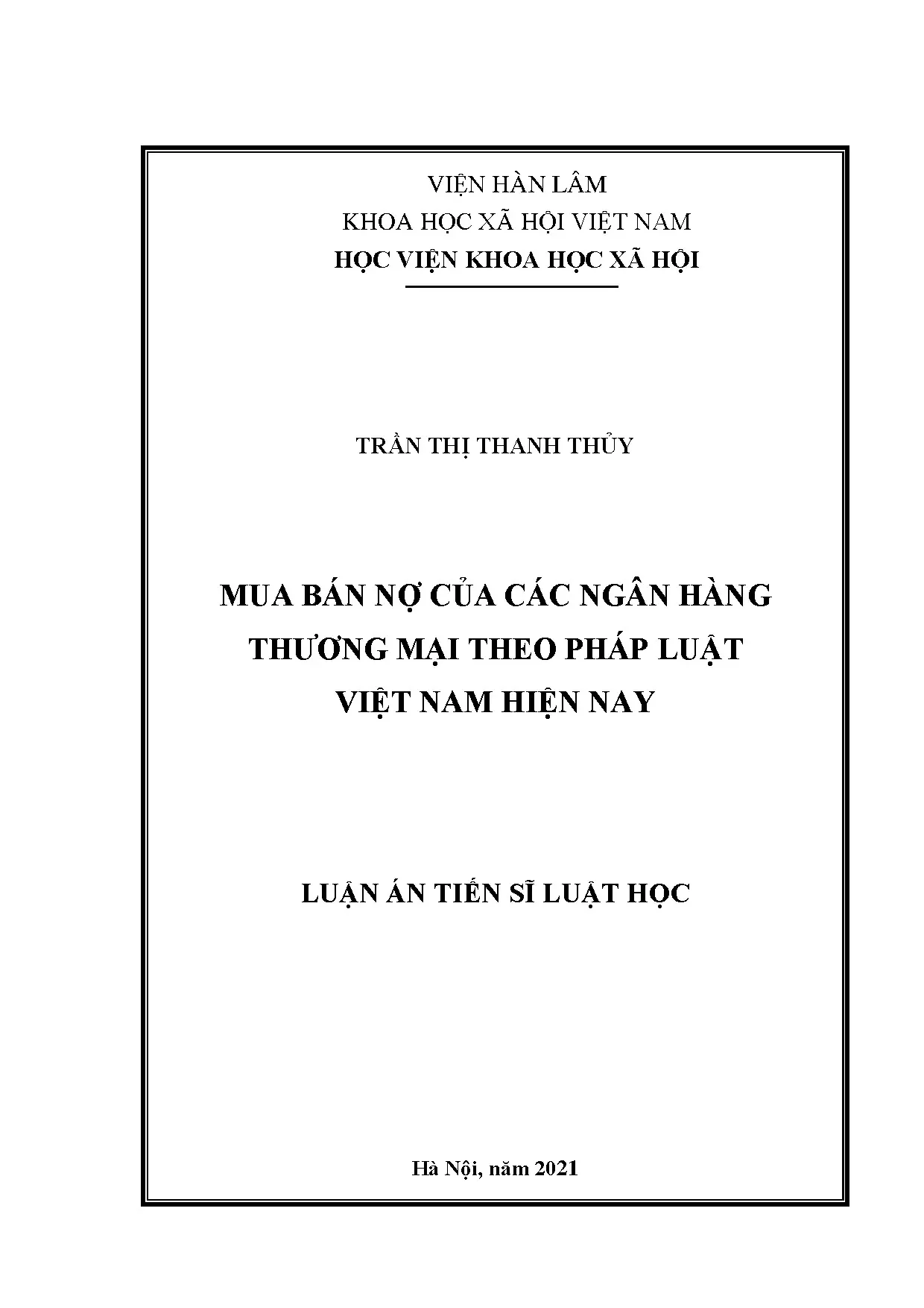 Mua bán nợ ngân hàng theo pháp luật Việt Nam hiện nay