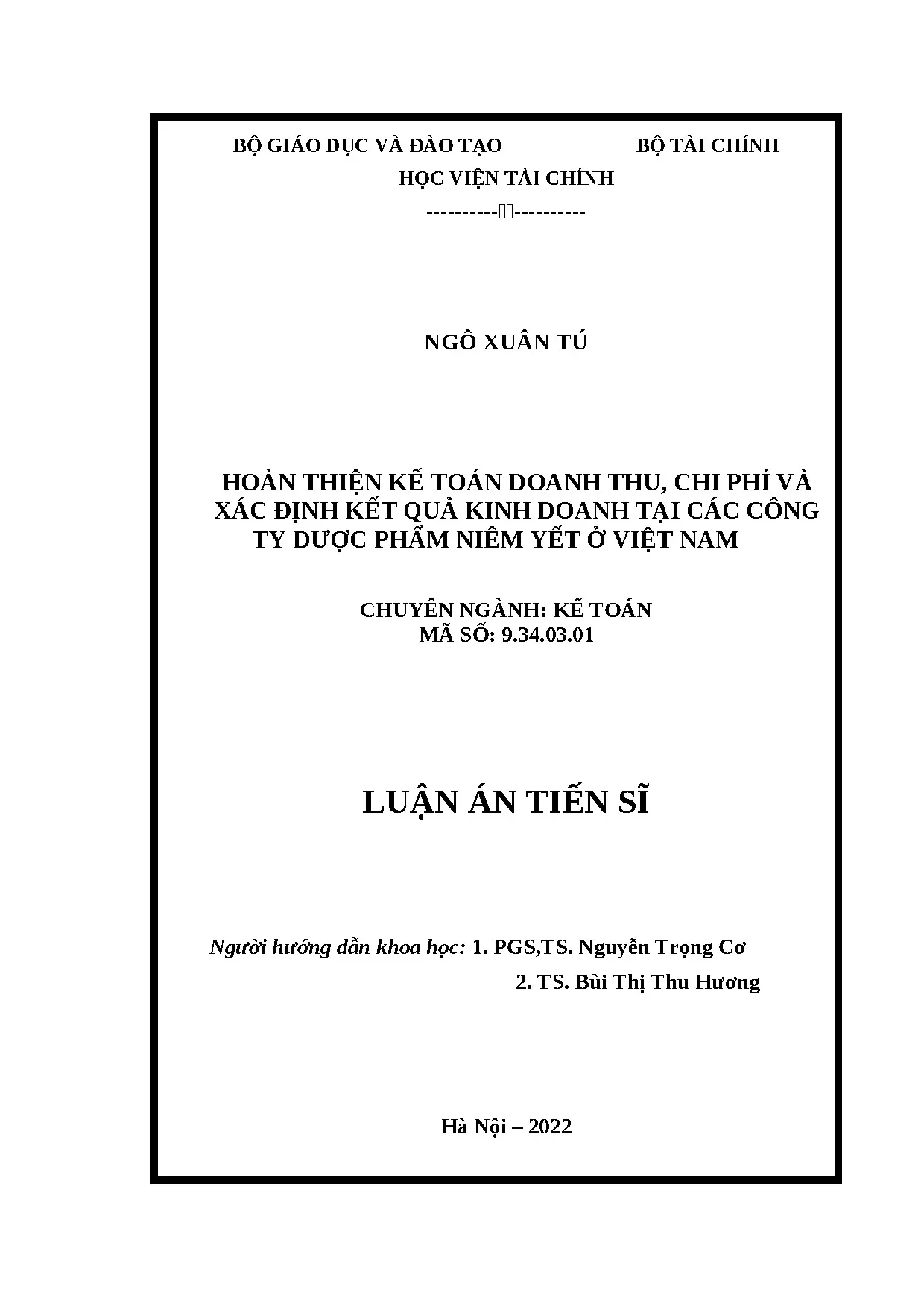 Kế toán Doanh thu, Chi phí tại Công ty Dược Niêm yết Việt Nam