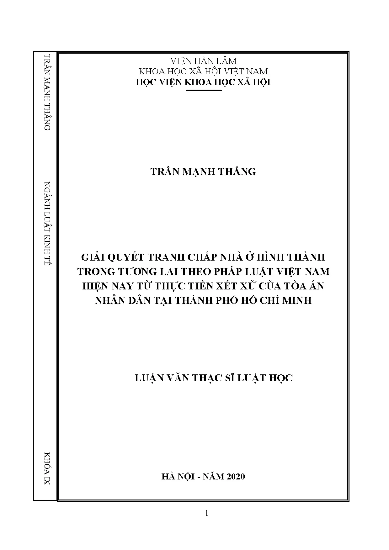 Giải quyết tranh chấp nhà ở hình thành trong tương lai theo pháp luật Việt Nam