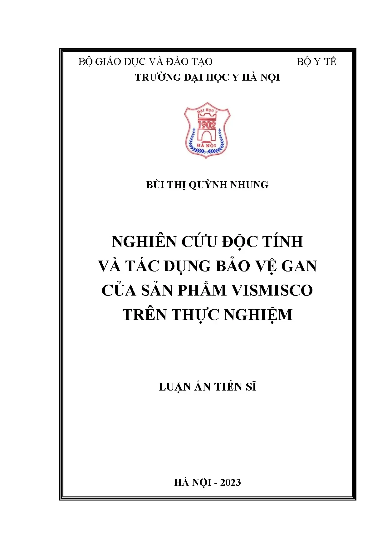 Nghiên cứu độc tính và tác dụng bảo vệ gan của Vismisco