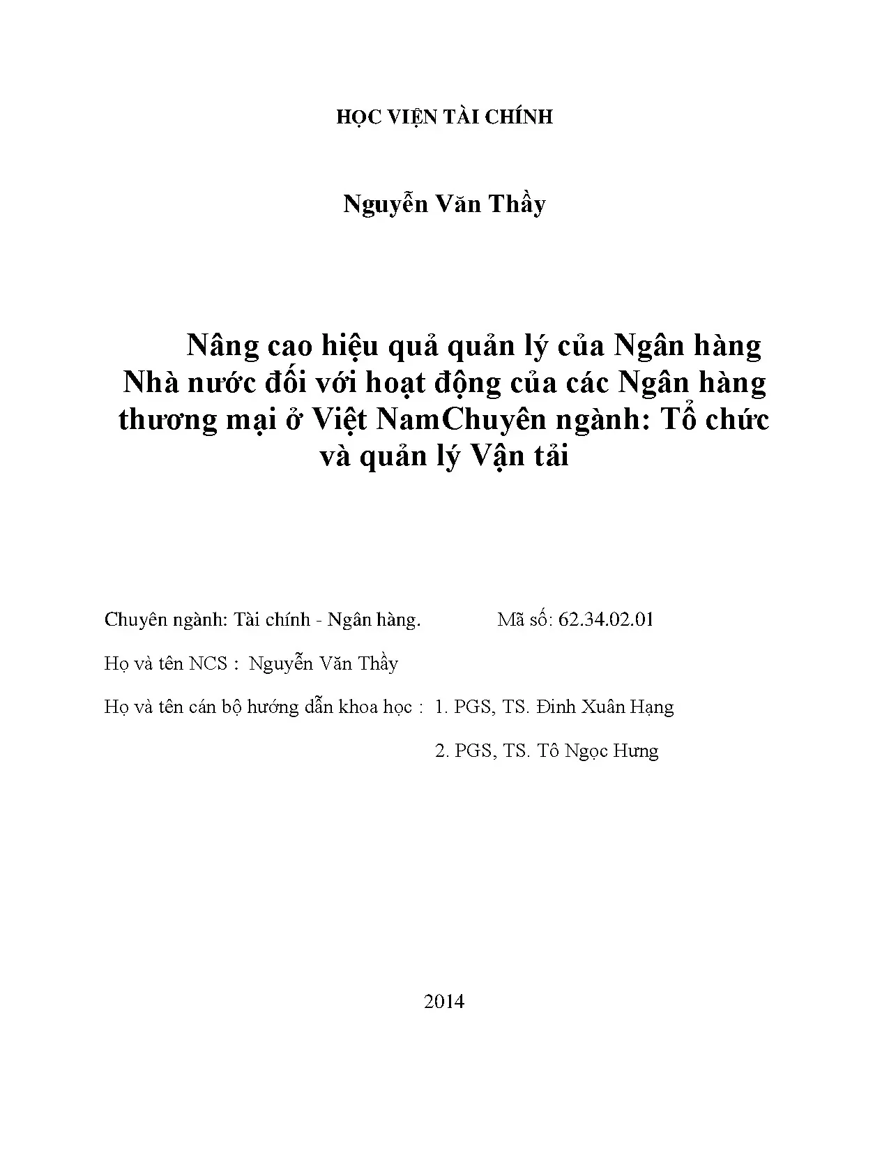 Nâng cao hiệu quả quản lý ngân hàng
