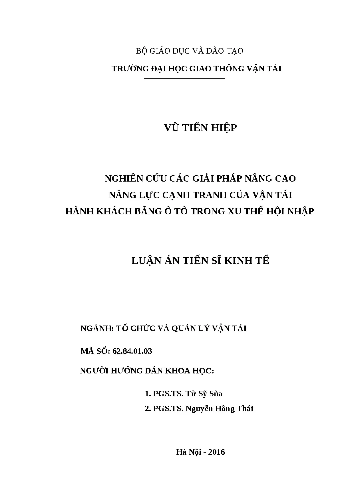 Giải pháp nâng cao năng lực cạnh tranh vận tải hành khách ô tô