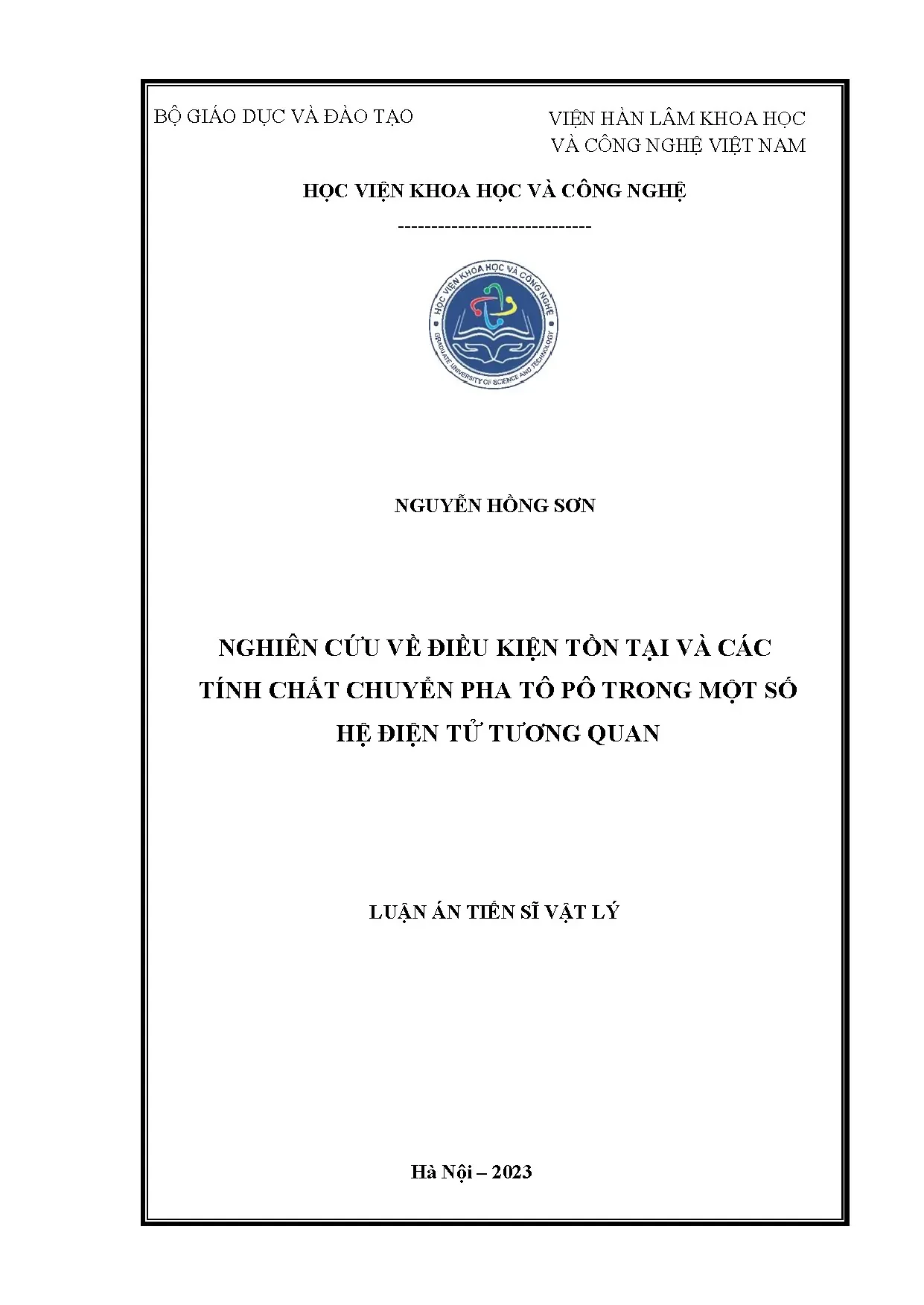 Chuyển pha tô pô trong hệ điện tử tương quan