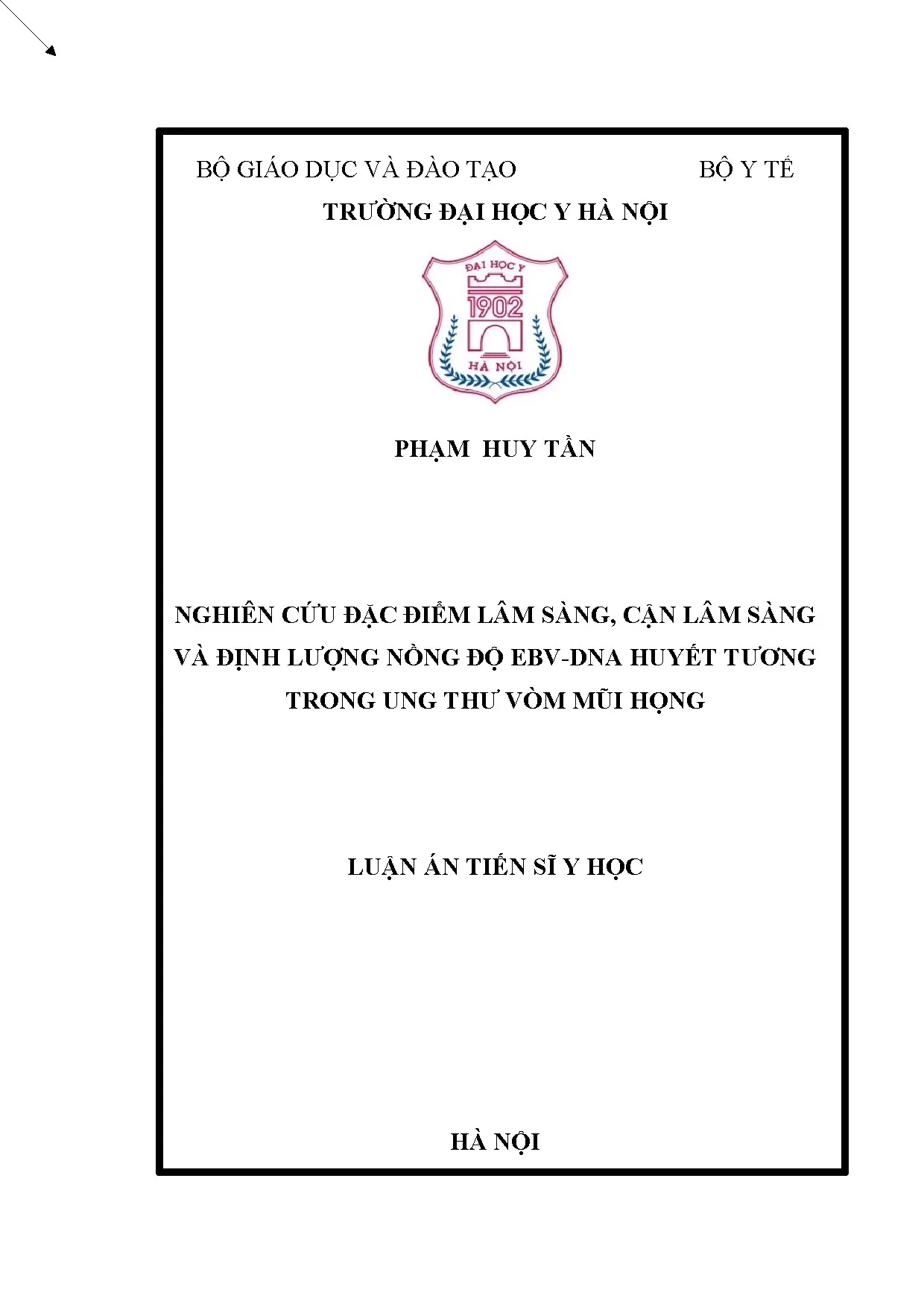 Nghiên cứu đặc điểm lâm sàng và EBV-DNA trong ung thư vòm mũi họng