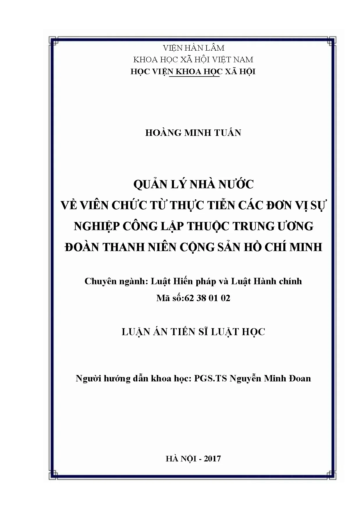 Quản lý nhà nước về viên chức trong đơn vị sự nghiệp công lập