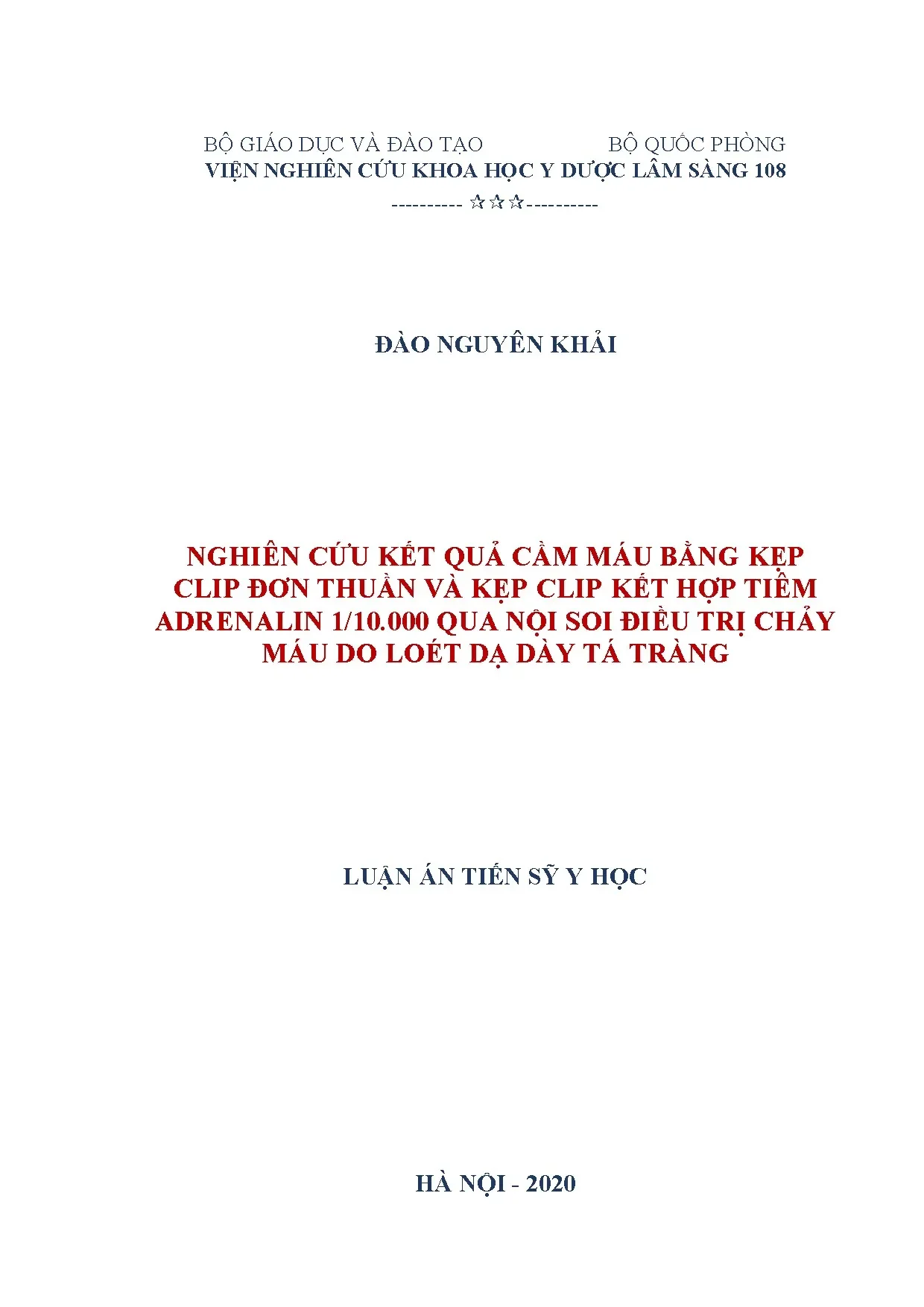 Nghiên cứu cầm máu loét dạ dày tá tràng bằng kẹp clip