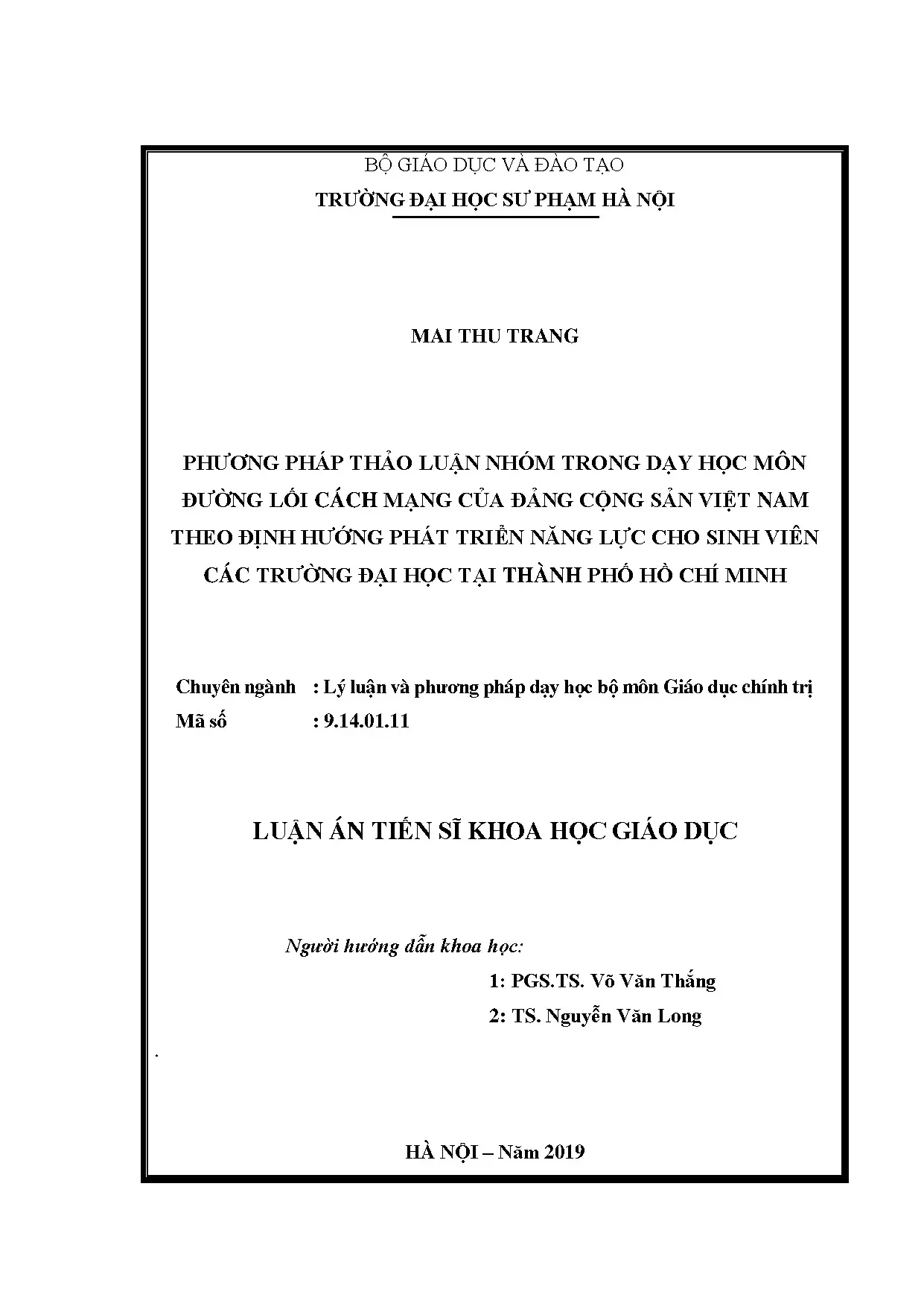 Thảo luận nhóm dạy môn Đường lối cách mạng