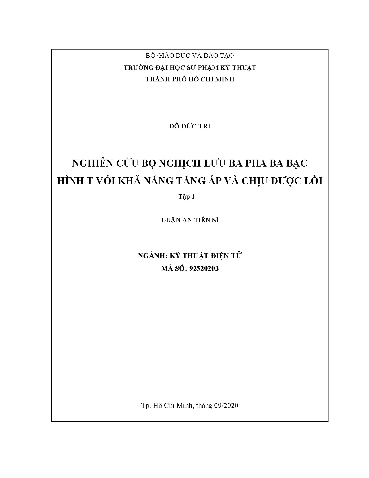 Nghiên cứu bộ nghịch lưu ba pha ba bậc hình T tăng áp chịu lỗi
