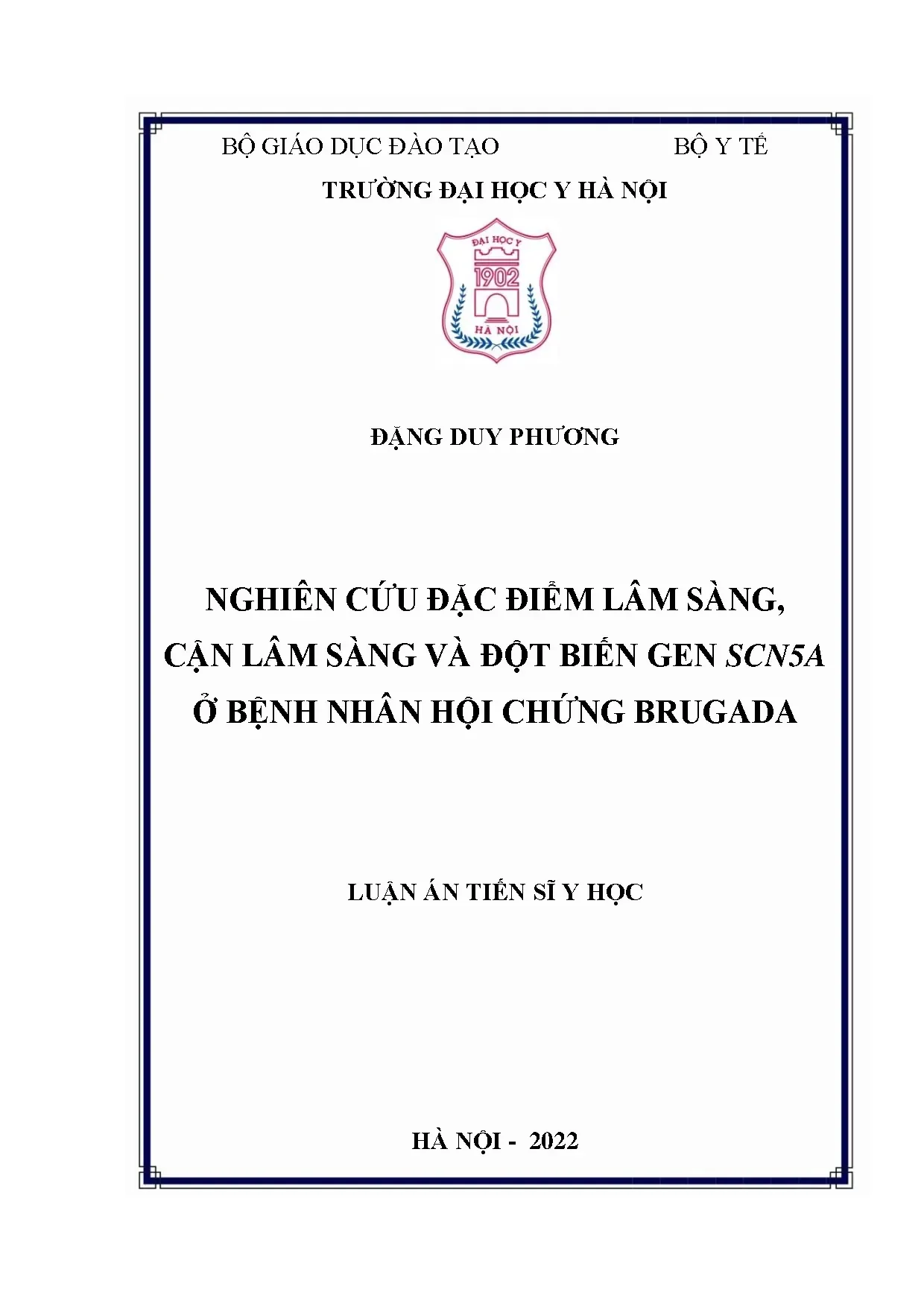 Đặc điểm lâm sàng và gen SCN5A trong hội chứng Brugada